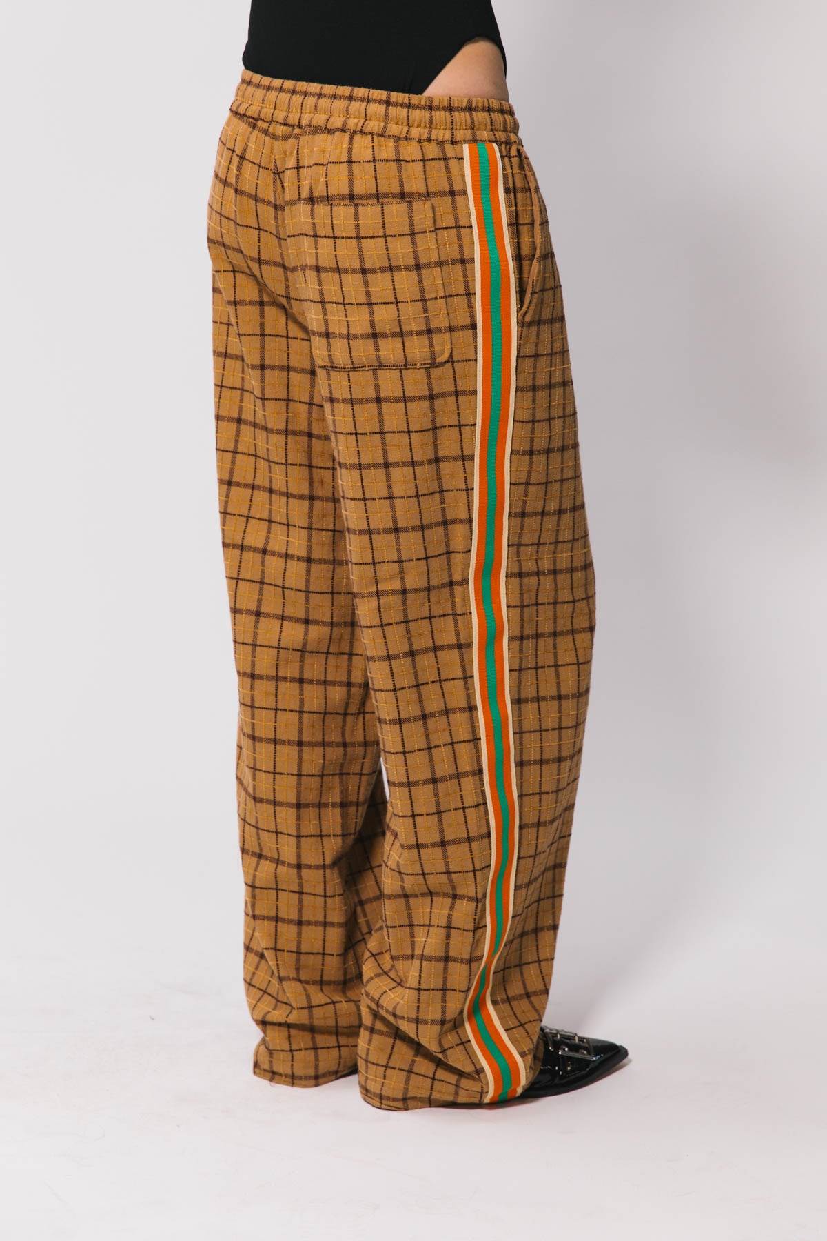 Check Baggy Track Pant