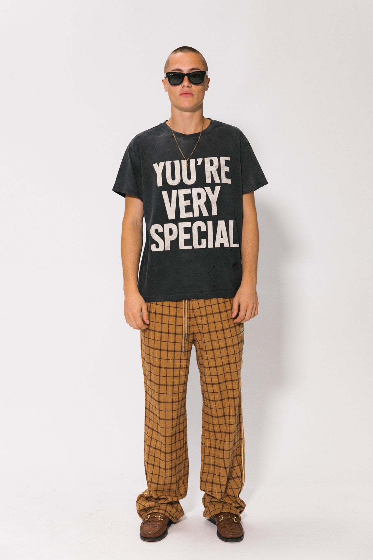 Check Baggy Track Pant
