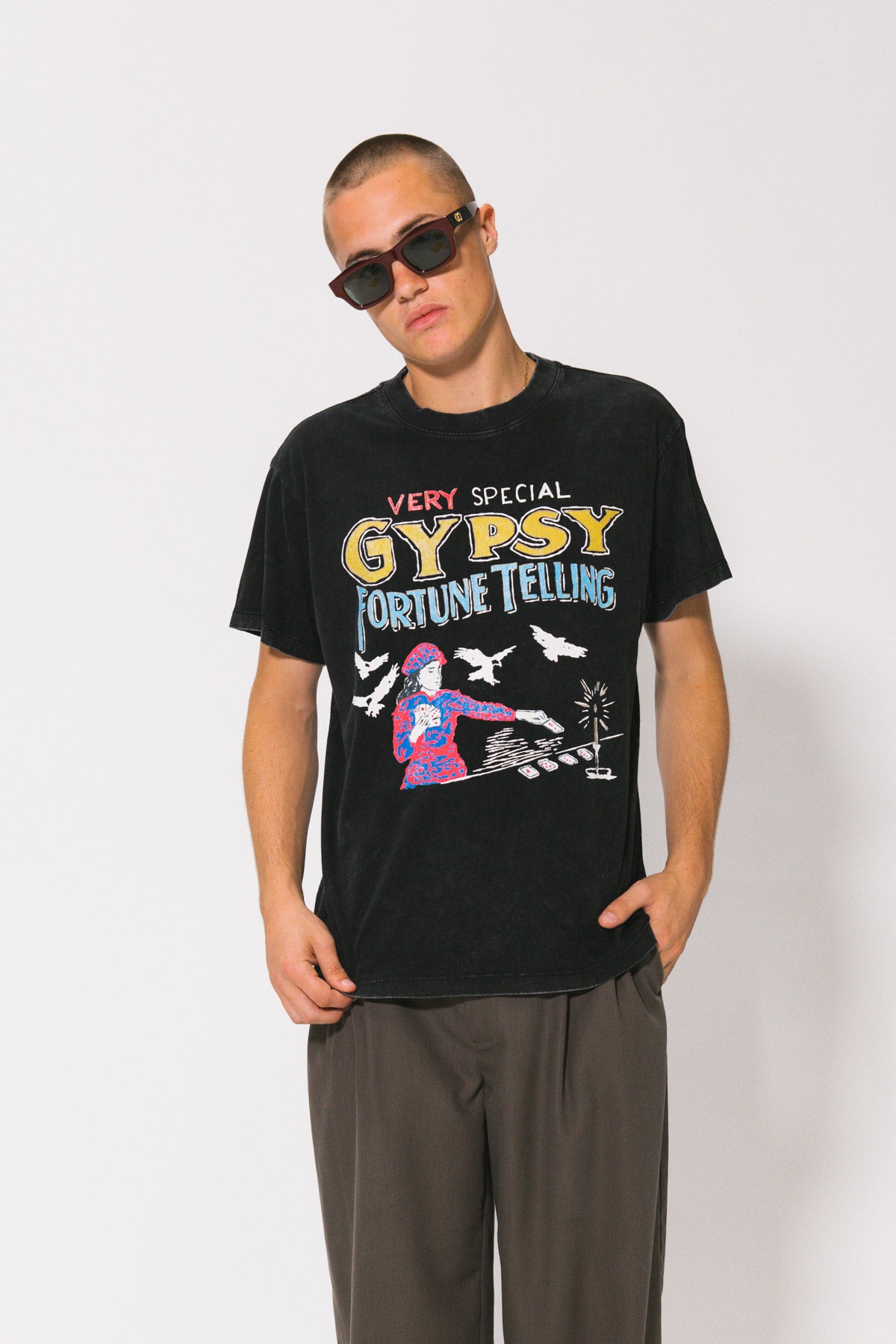 Black Fortune Teller Vintage Tee