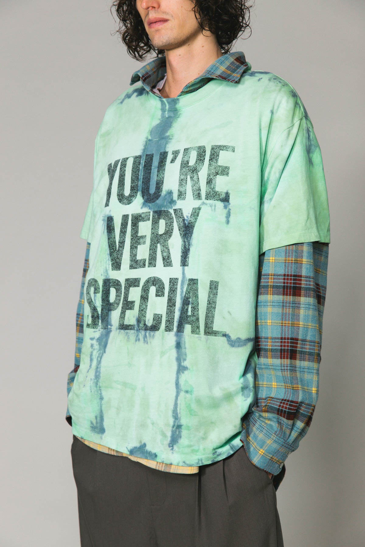 Green Tie Dye YVS Trashed Tee