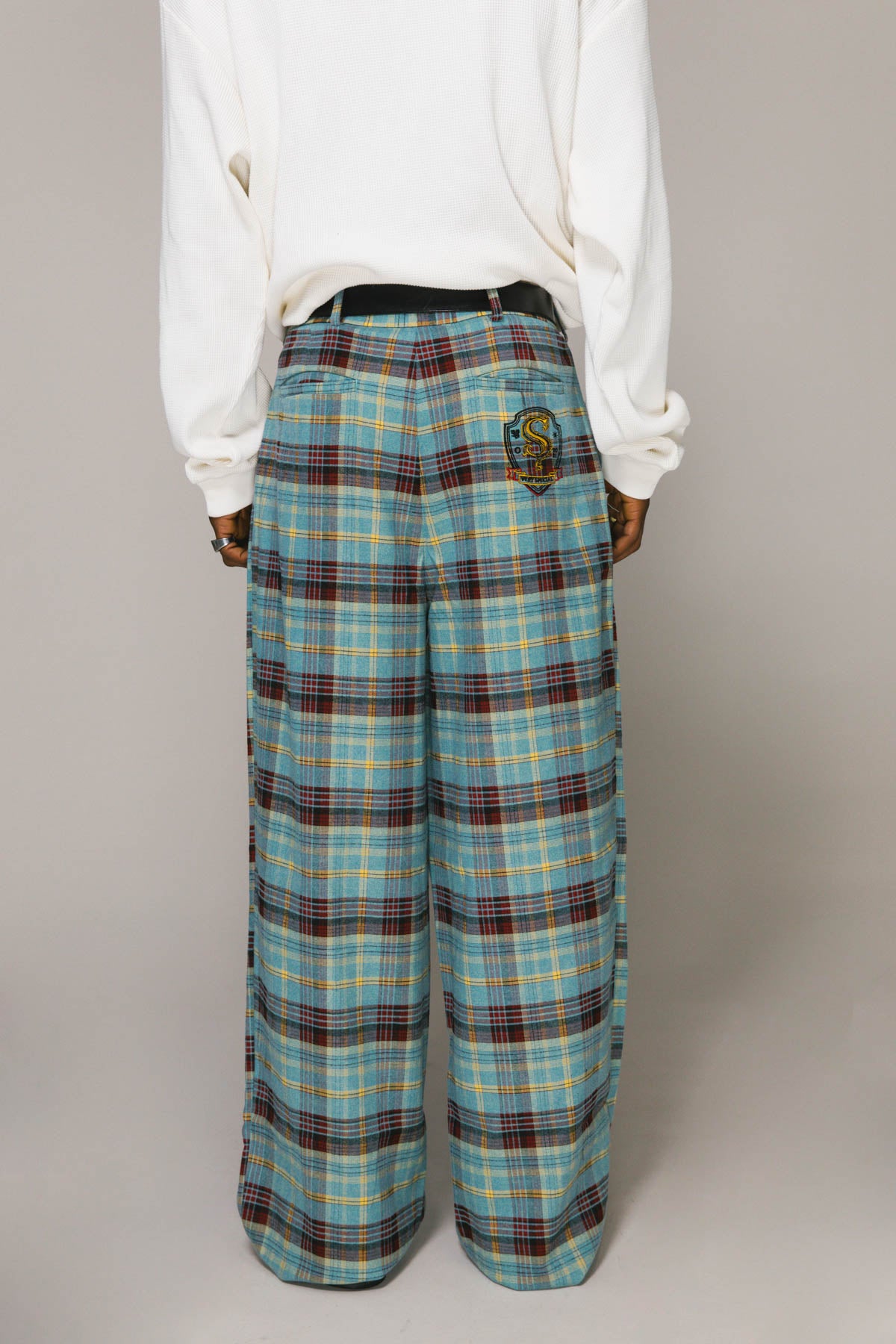 Blue Plaid Westwood Pleated Pants