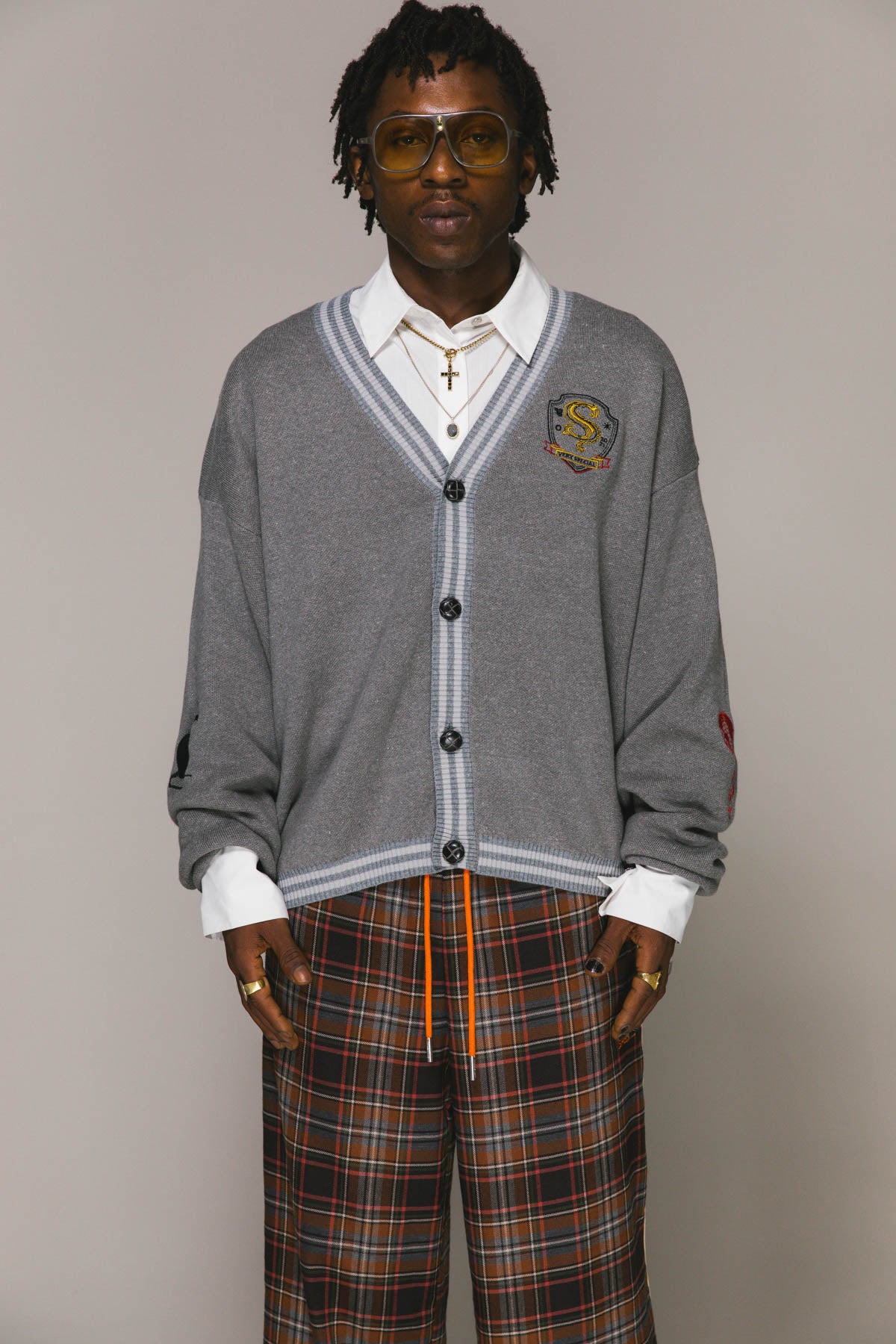 Grey Special Knitted Cardigan