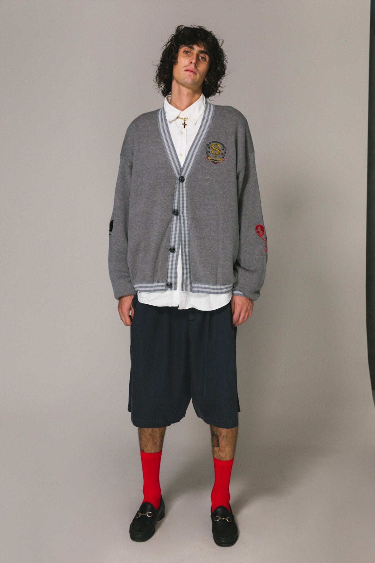 Grey Special Knitted Cardigan