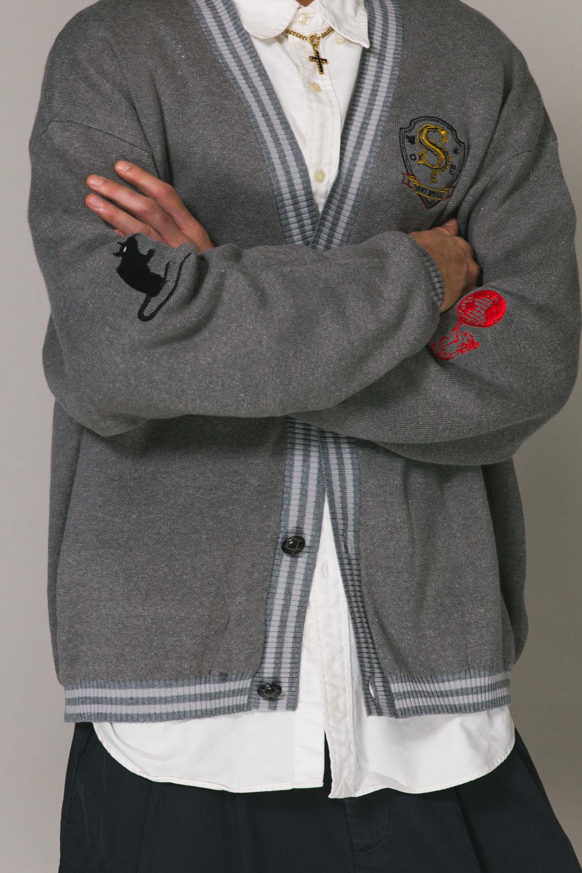 Grey Special Knitted Cardigan