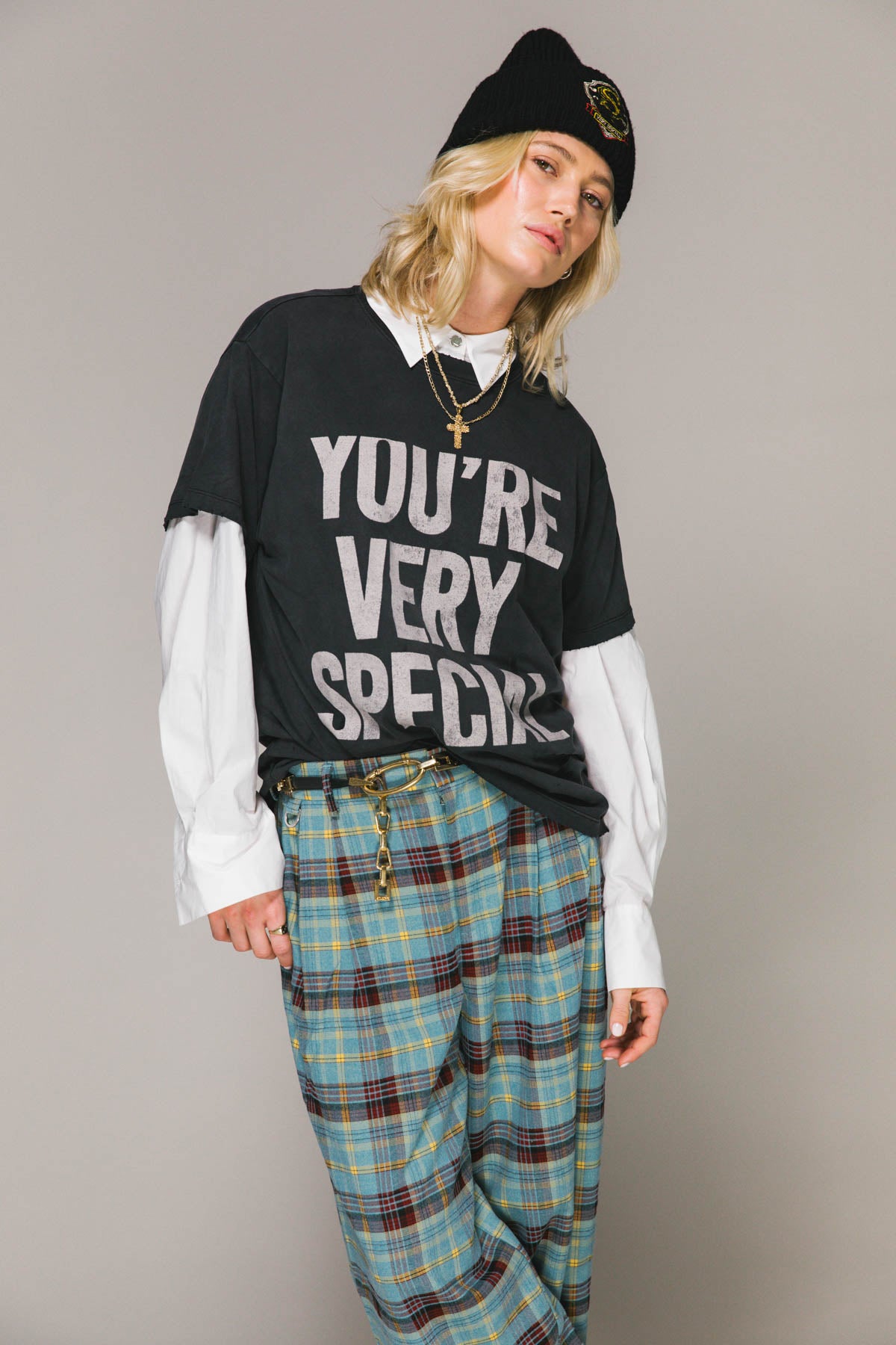 Vintage Black YVS Trashed Tee