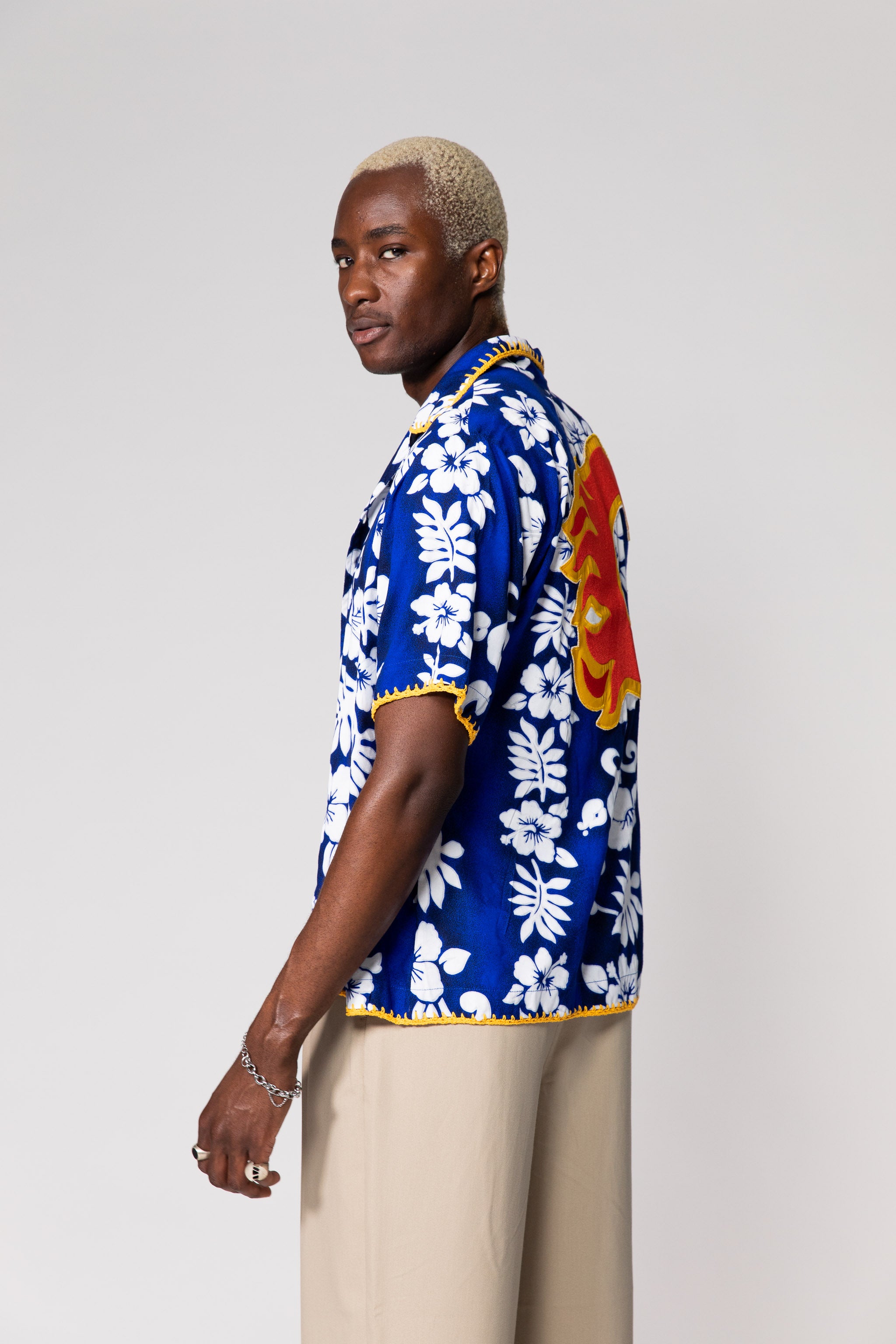 Calgary Flames One Off Hawaiian Shirt M