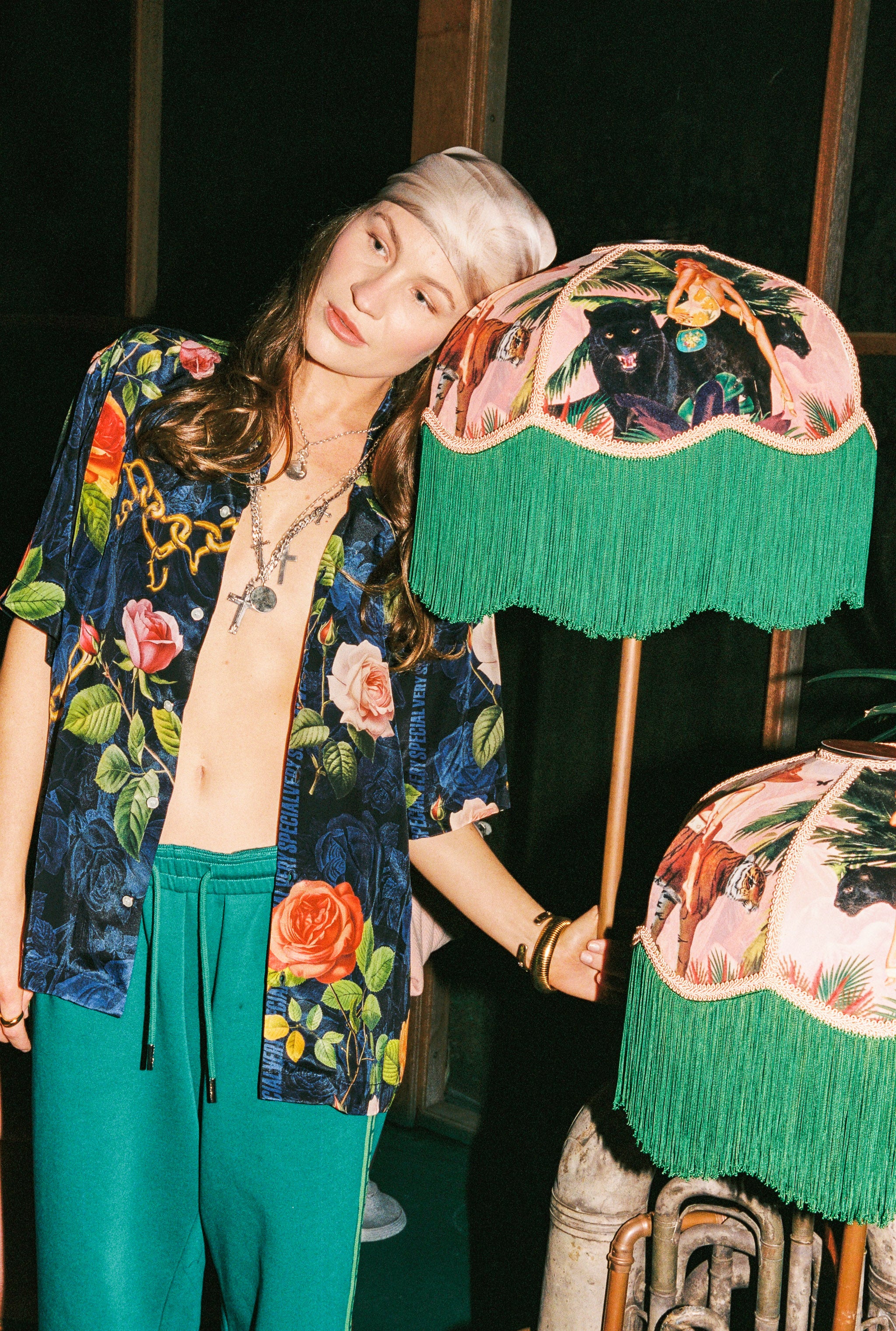 Chains and Roses Silk Resort Shirt