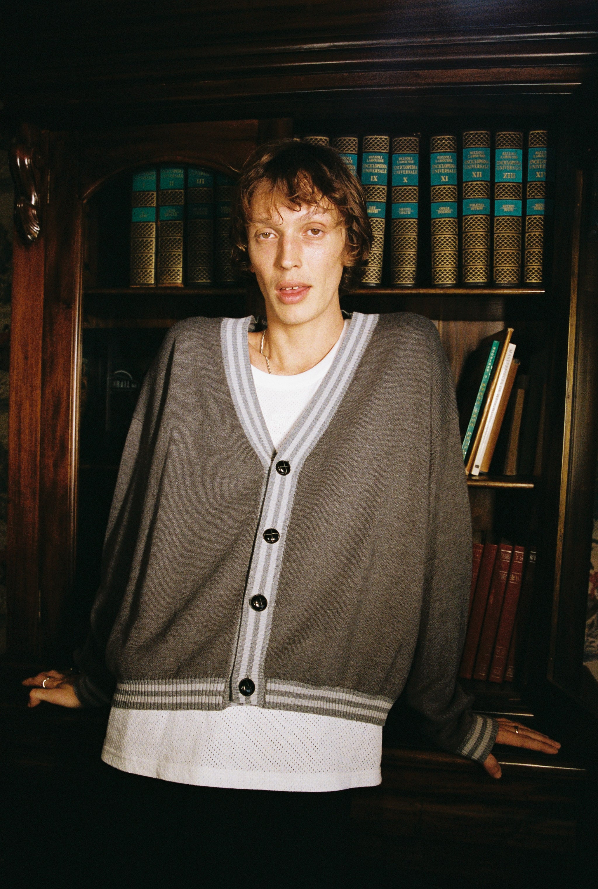 Grey Special Knitted Cardigan