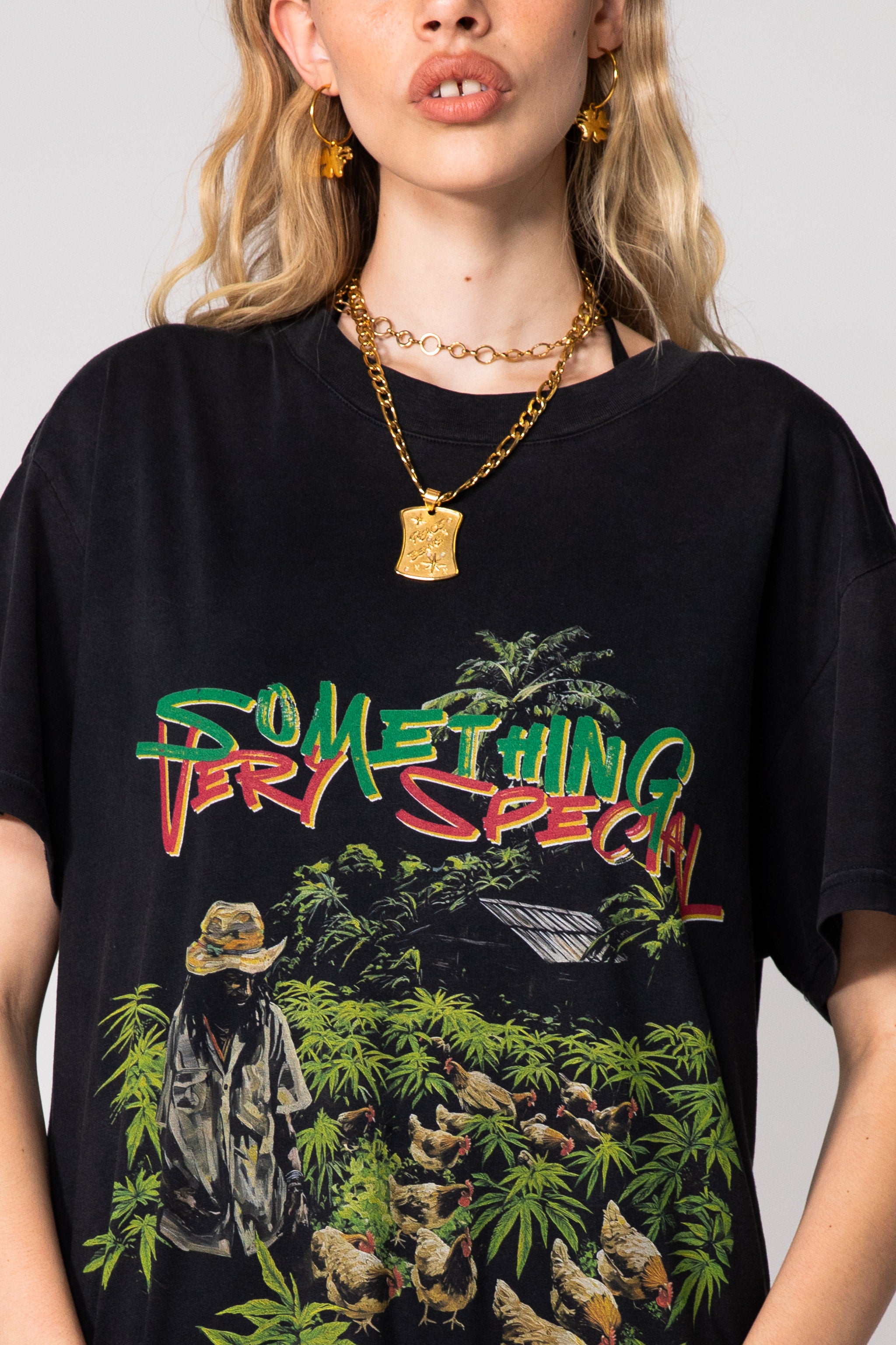 Vintage Black Organic Farmer Tee