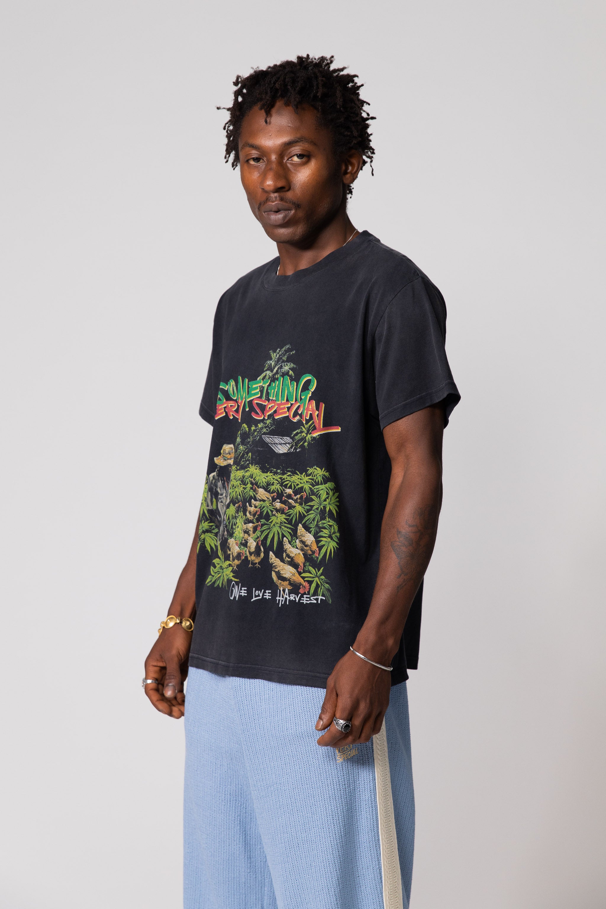 Vintage Black Organic Farmer Tee