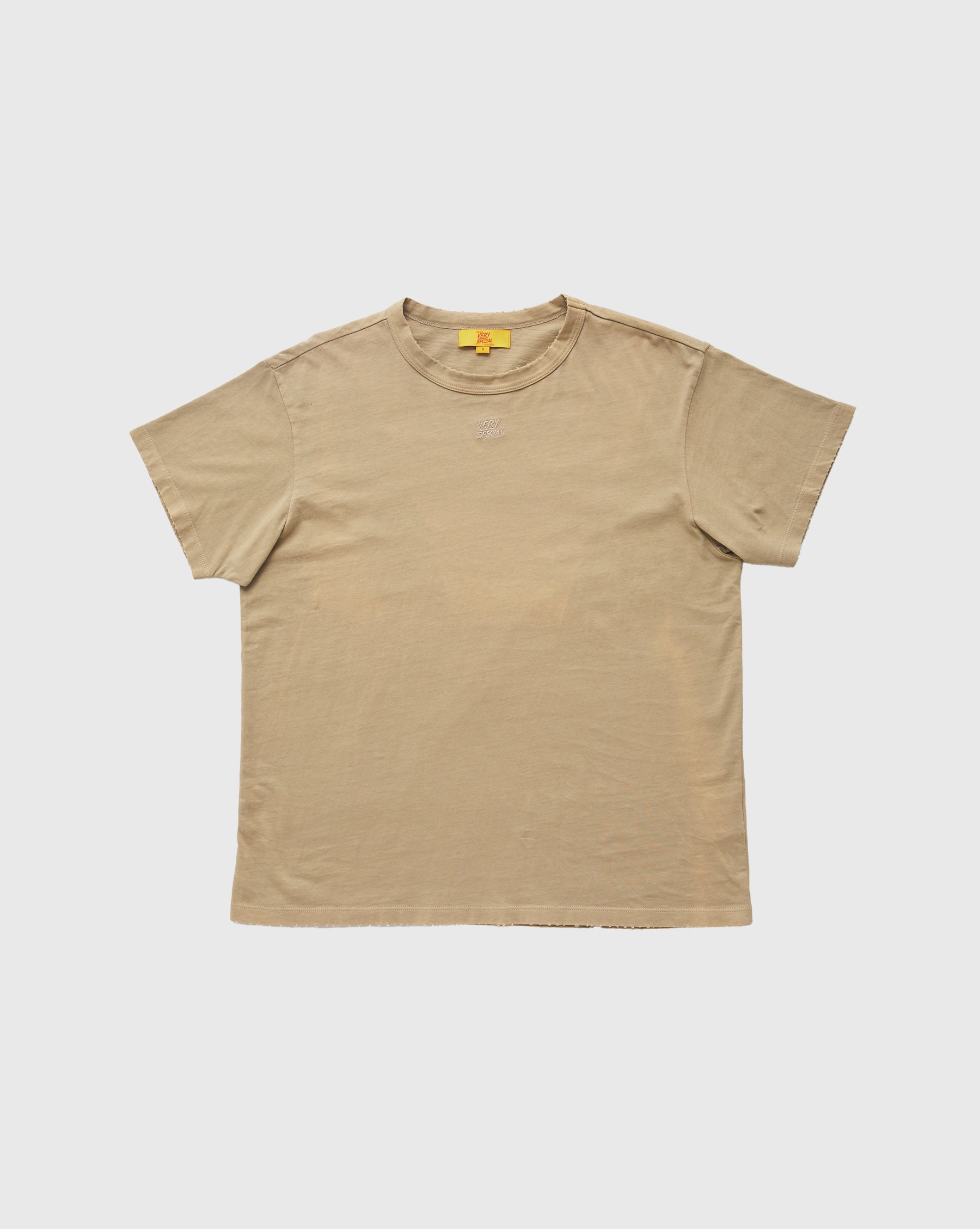 Distressed Basic Boxy Tee Stone