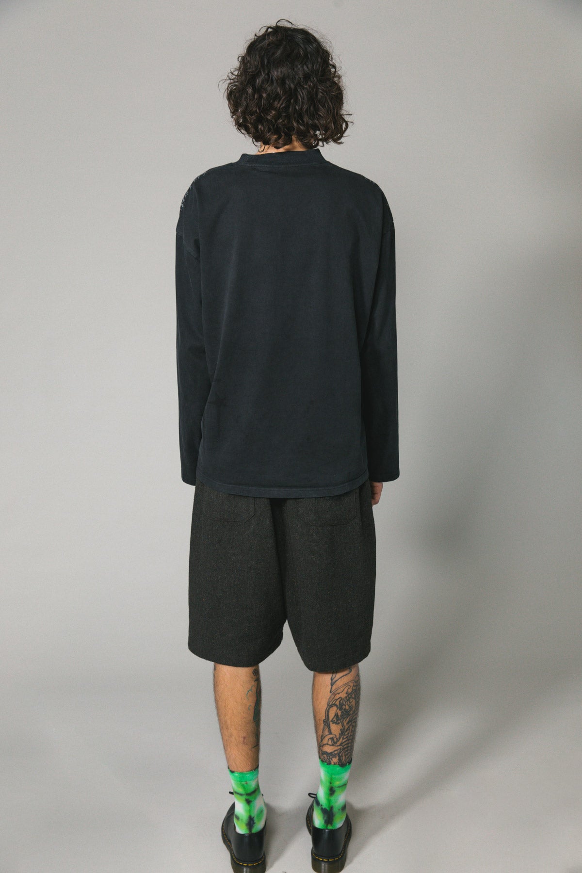 Charcoal Wool Baggy Shay Short