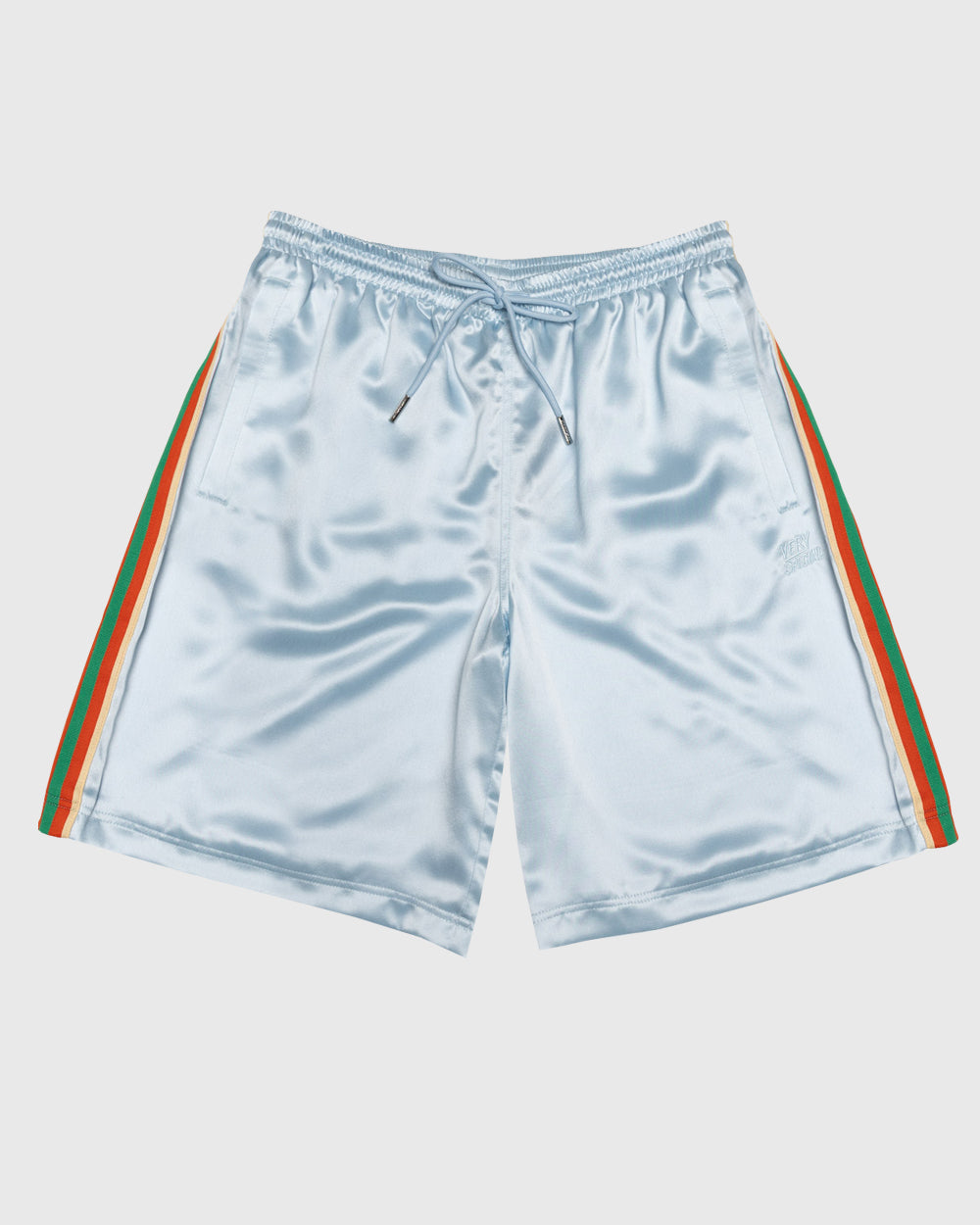 Blue Satin "Stripe" Basketball shorts