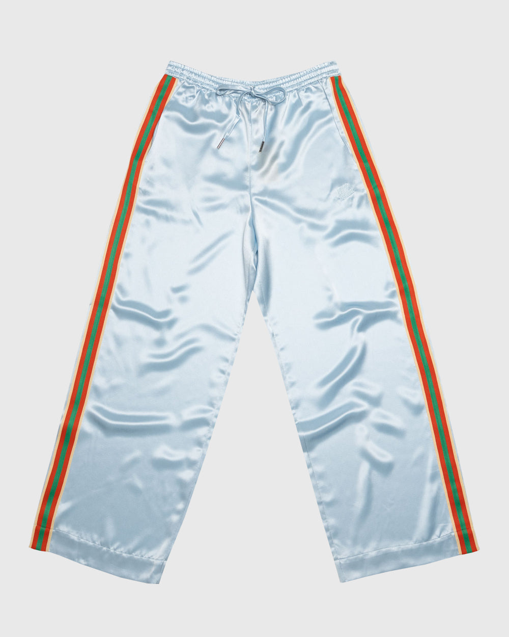 Blue "Stripe" Satin Vacay Pants