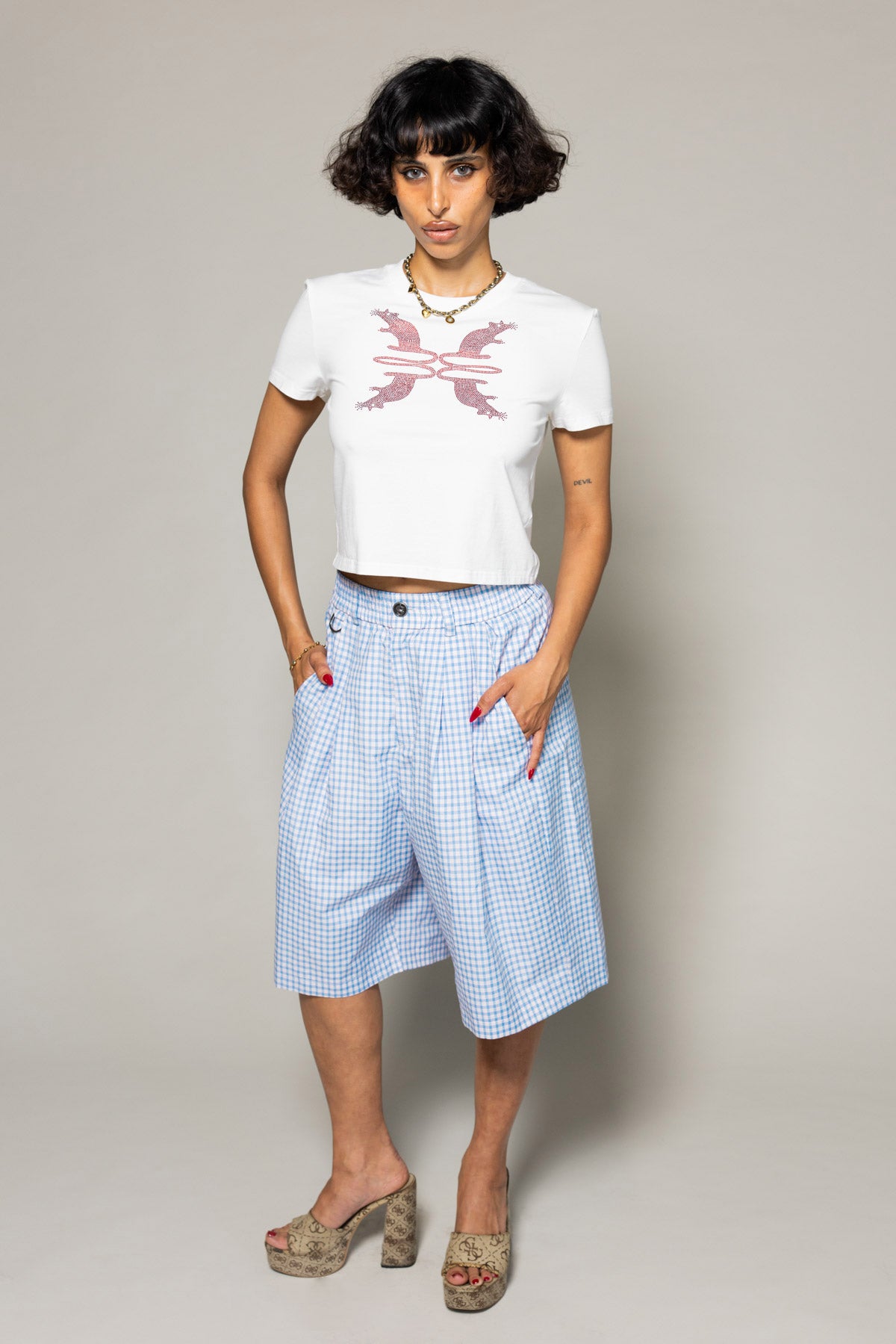 Diamonte Butterfly Rat Baby Tee
