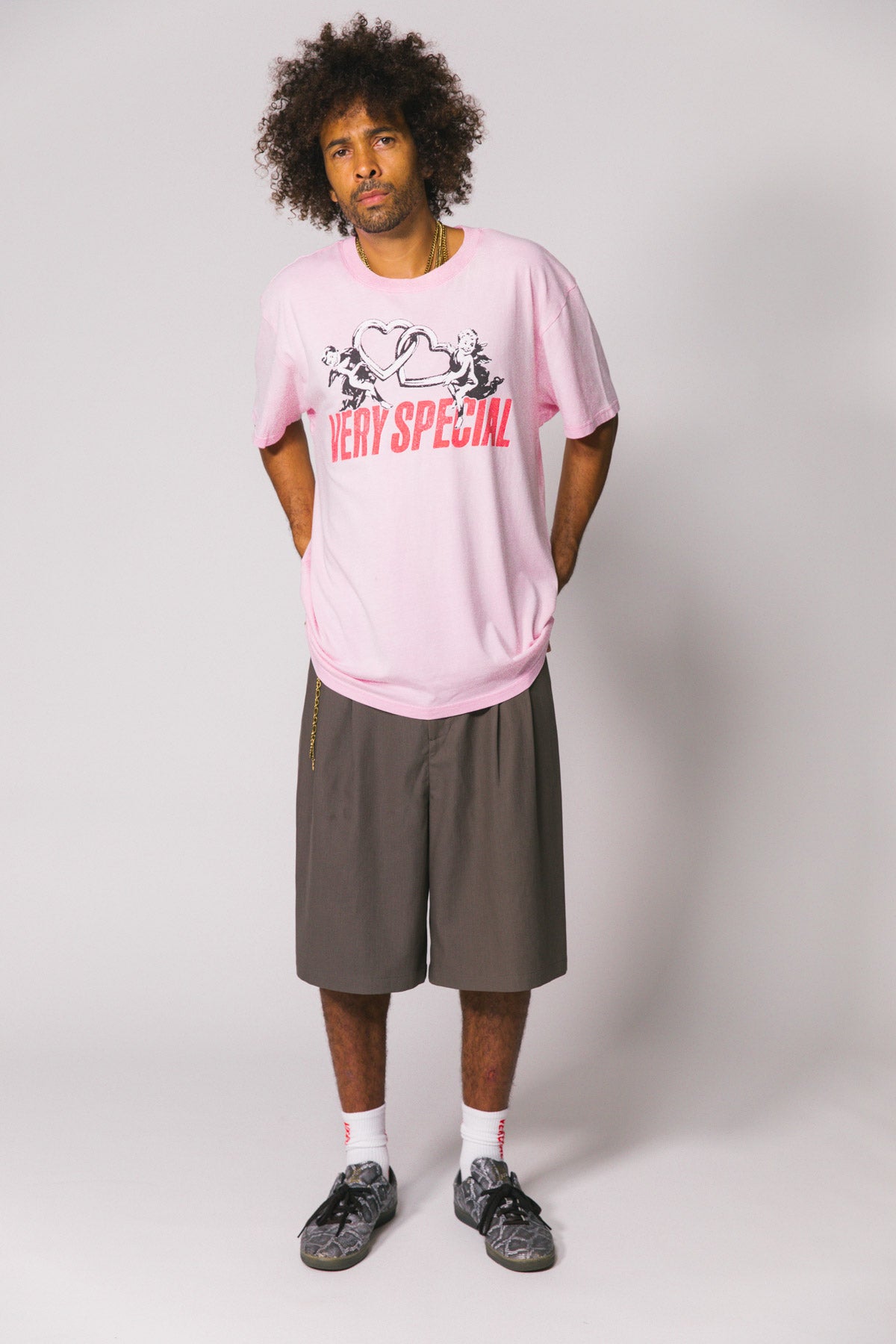 Charcoal Westwood Pleated Baggy Short