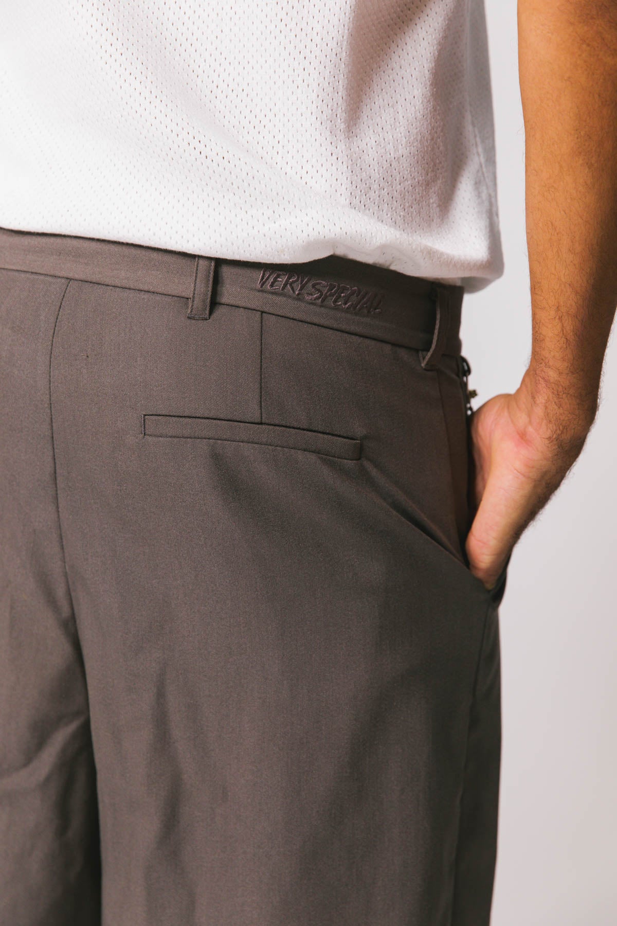 Charcoal Westwood Pleated Baggy Short