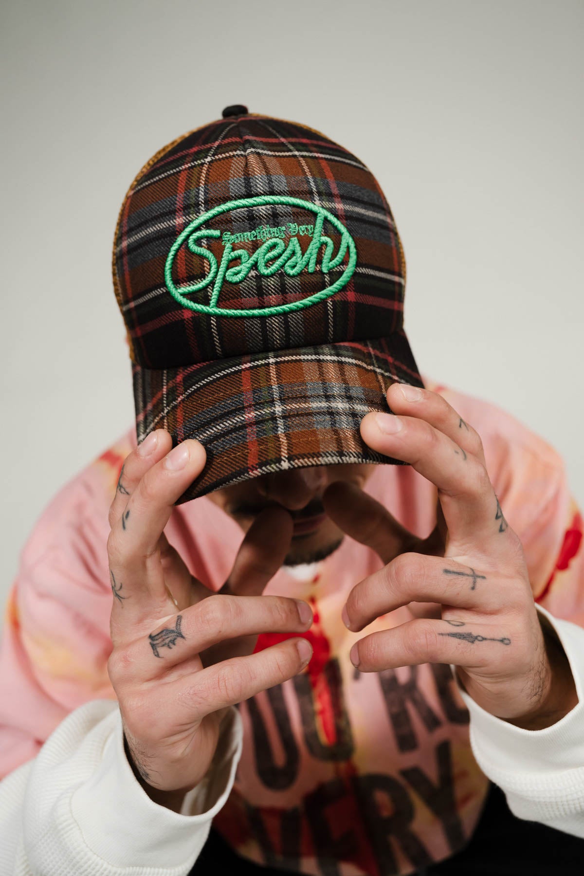 Brown Spesh Plaid Trucker