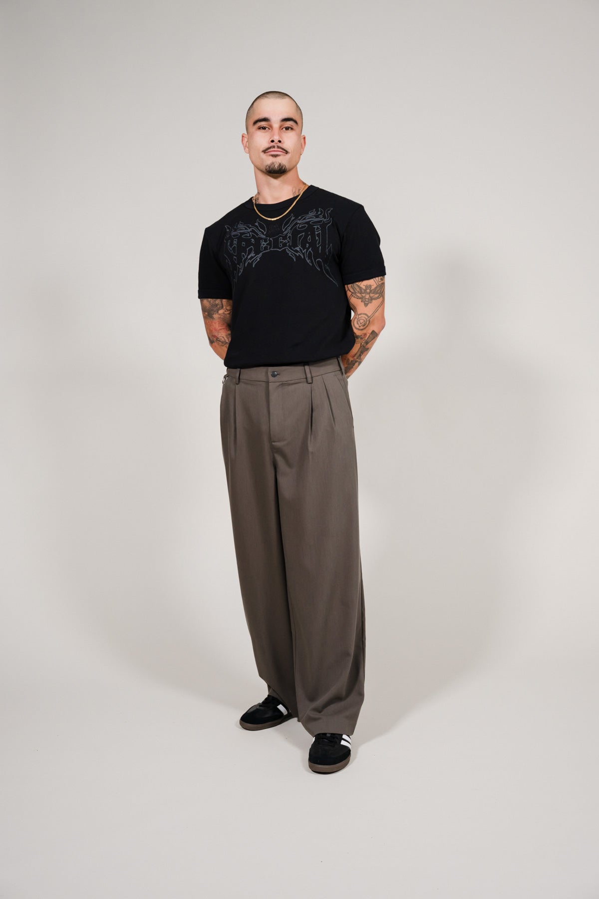 Charcoal Westwood Pleated Pant
