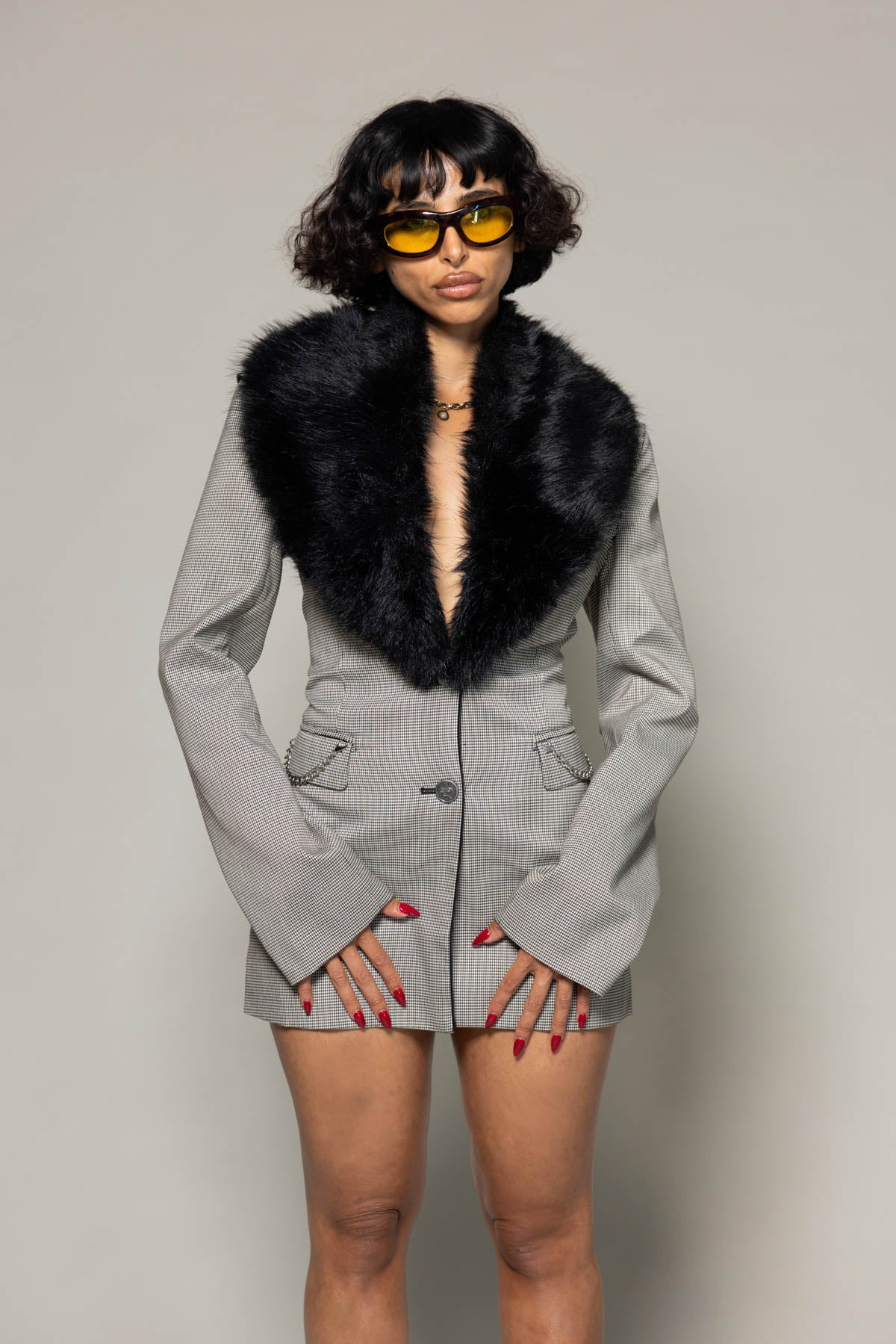 Houndstooth Check Dionne Blazer