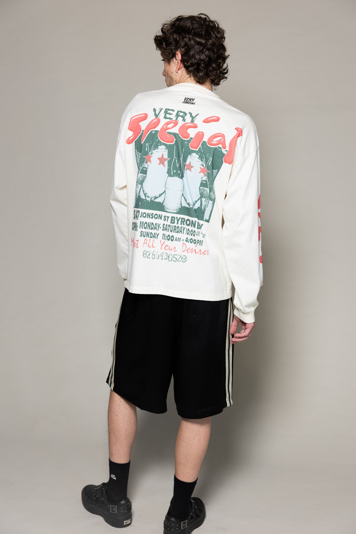 White Poster Girl Long Sleeve Tee