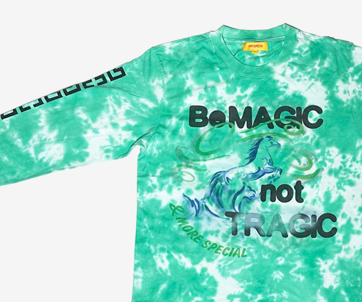 Green Be Magic Tie-Dye LS Tee