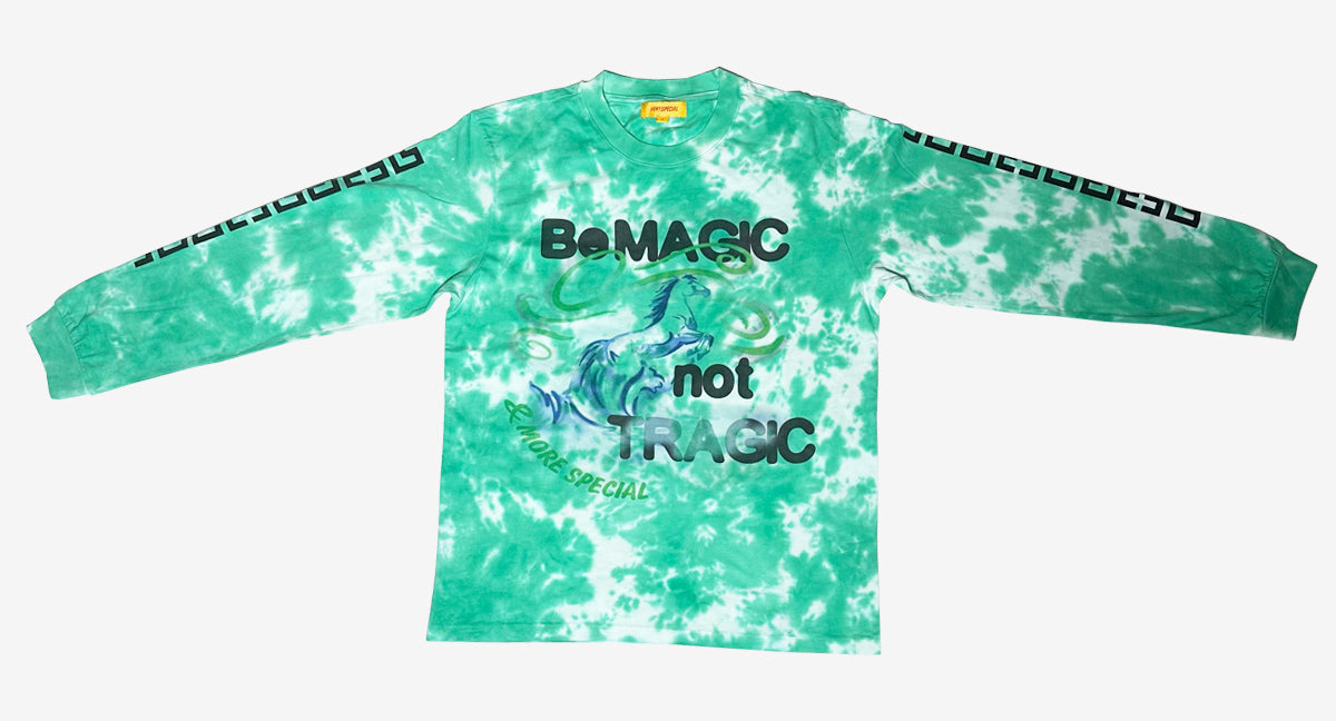 Green Be Magic Tie-Dye LS Tee