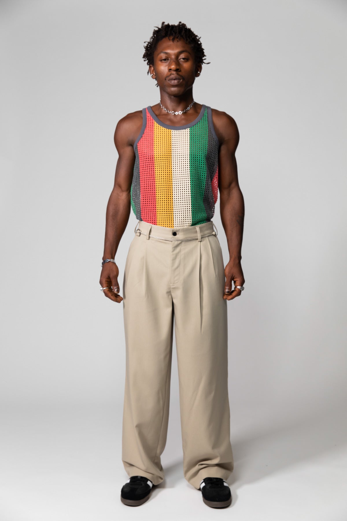 Stripe Island Net Mesh Tank