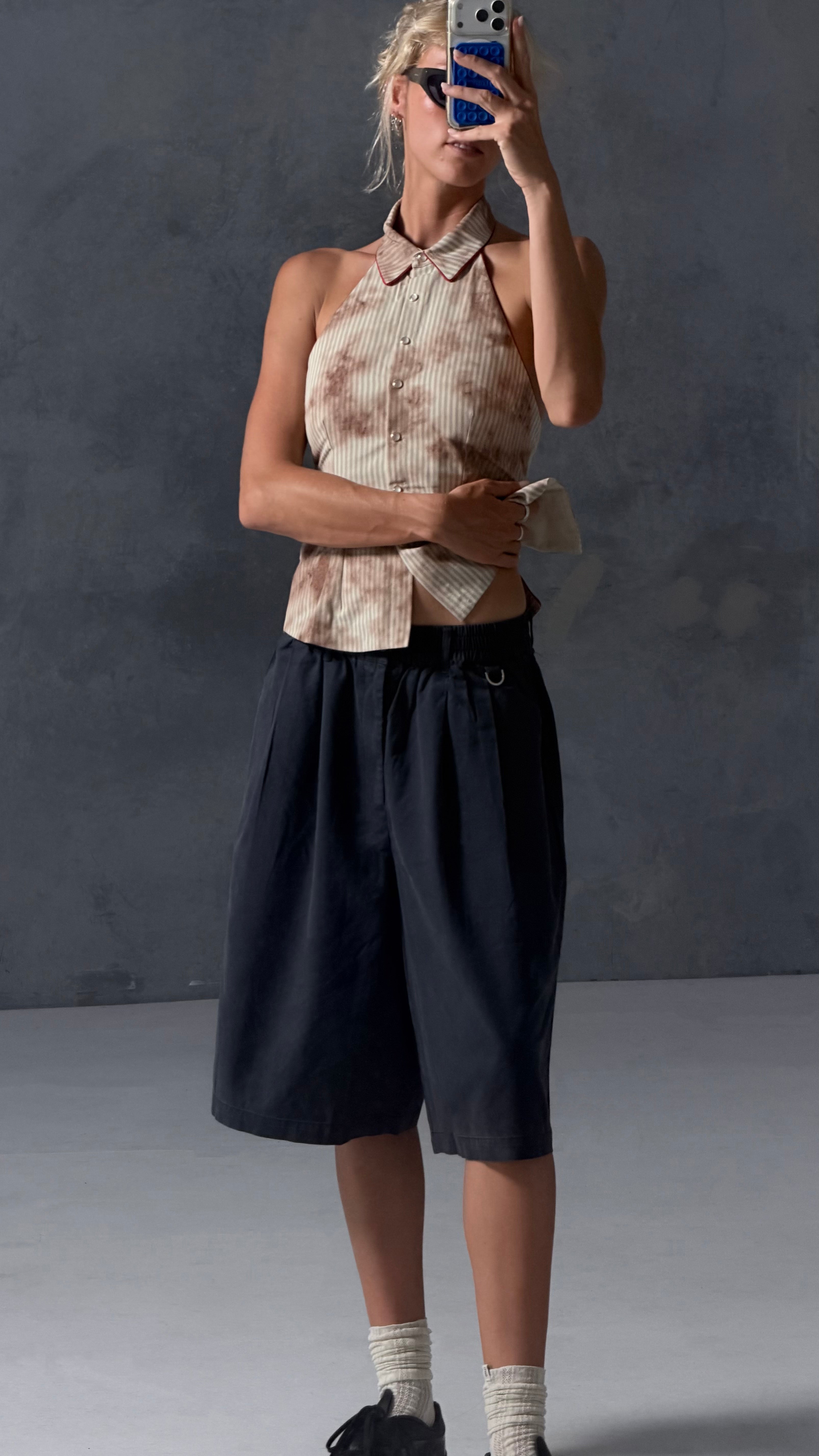 Midnight Shay Pleated Shorts