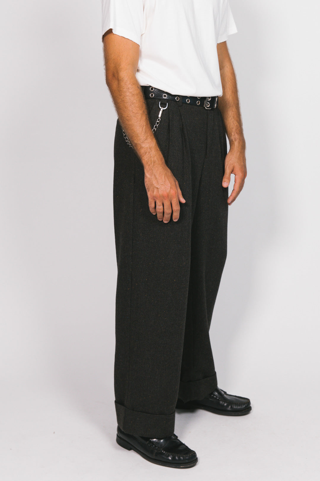 Chocolate Wool Westwood Pleated Pants