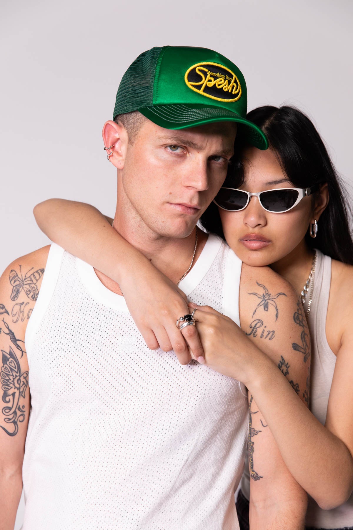 Pine Green Satin Spesh Trucker