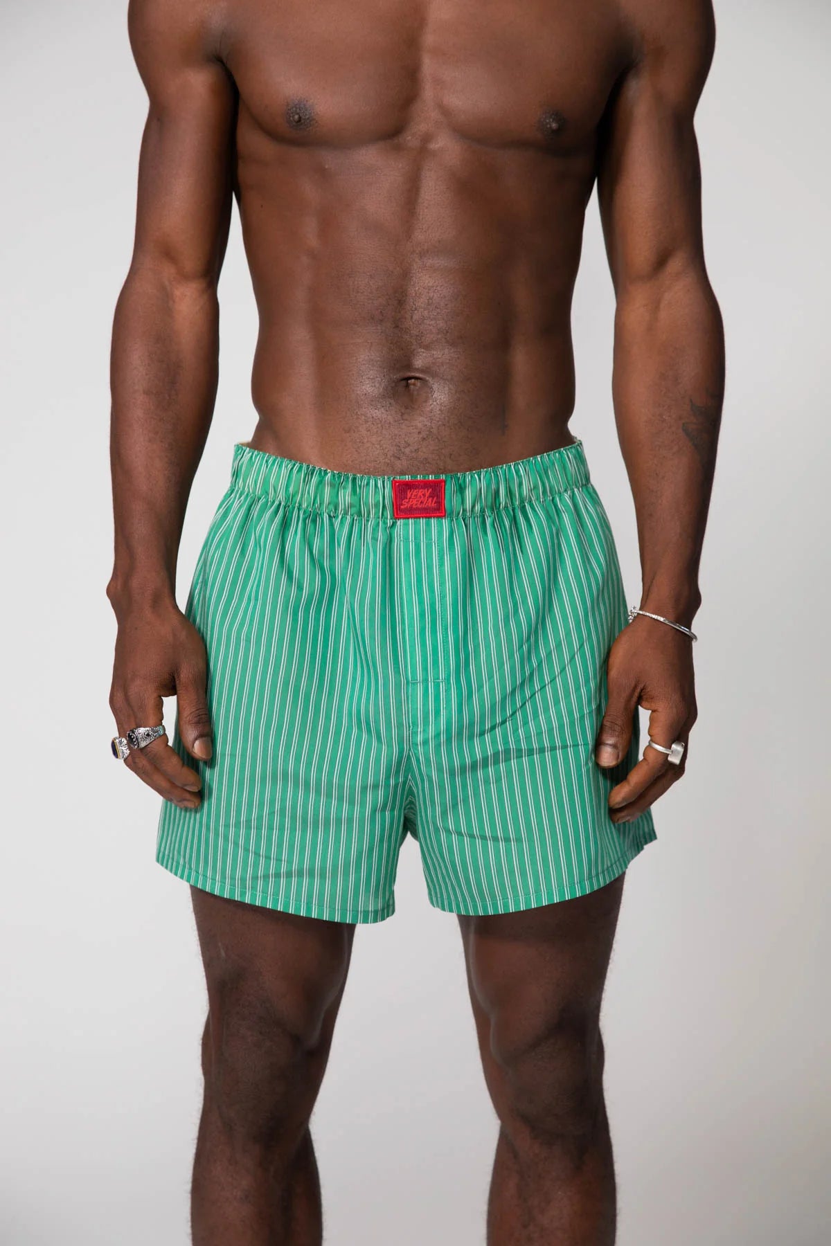 Stripe Shirt & Boxer Short Set