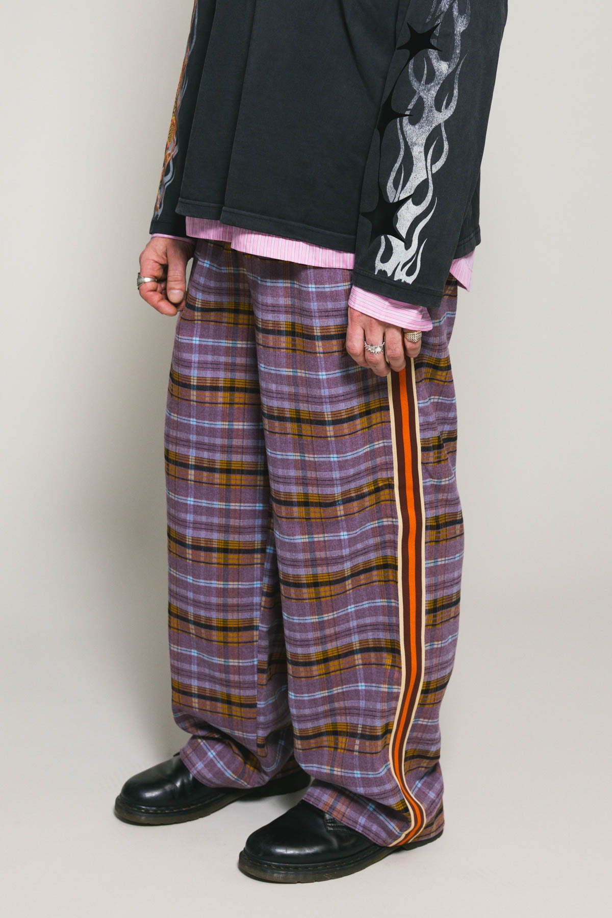 Plum Plaid Baggy Vacay Pant