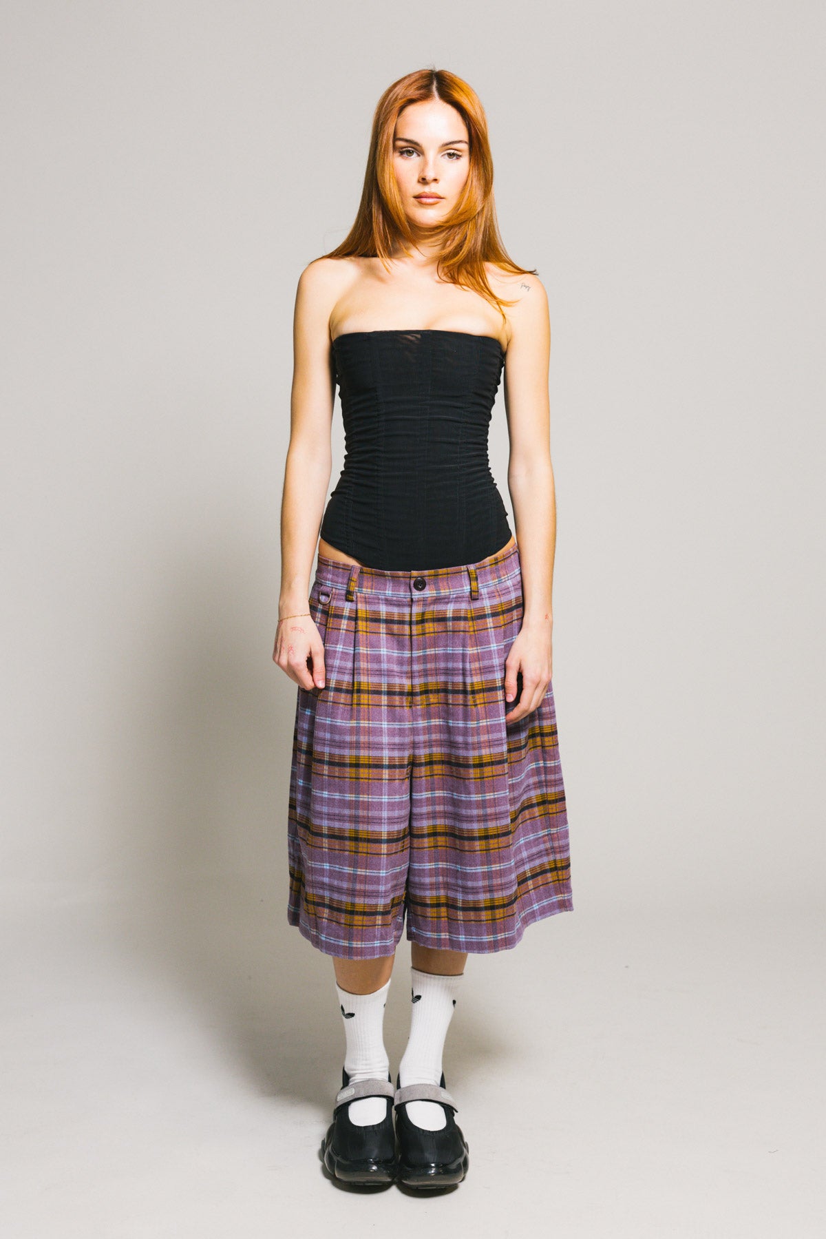 Plum Plaid Shay Shorts