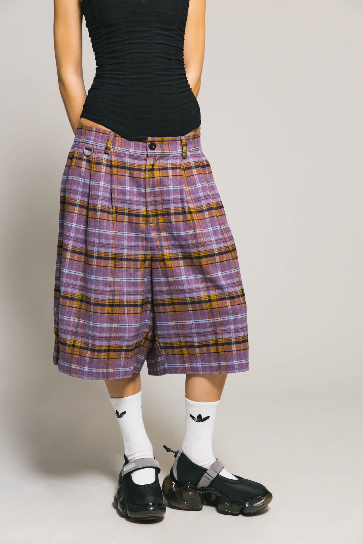 Plum Plaid Shay Shorts