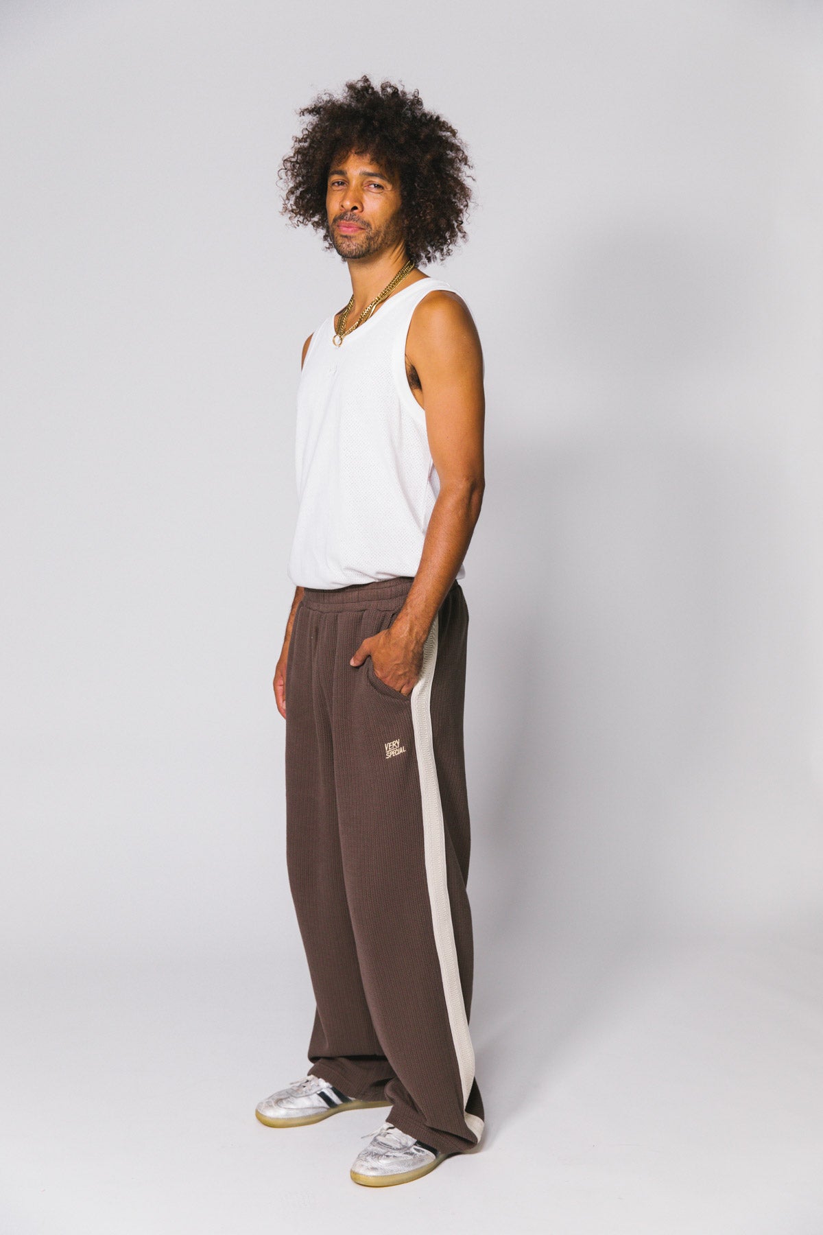 Chocolate Knitted Baggy Pants