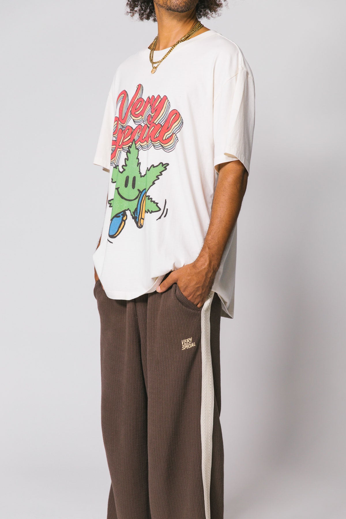 Chocolate Knitted Baggy Pants