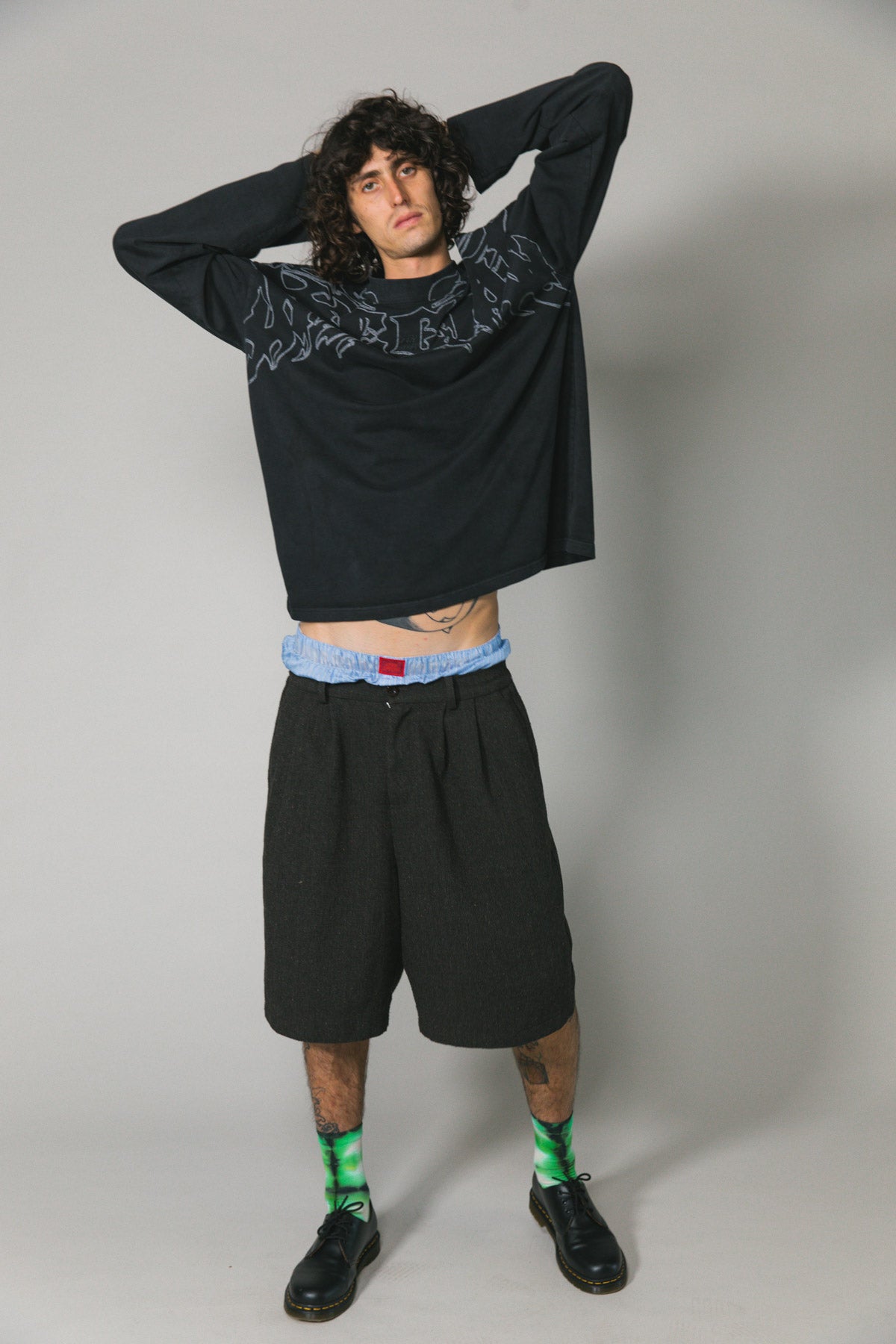 Black Flame Long Sleeve Tee