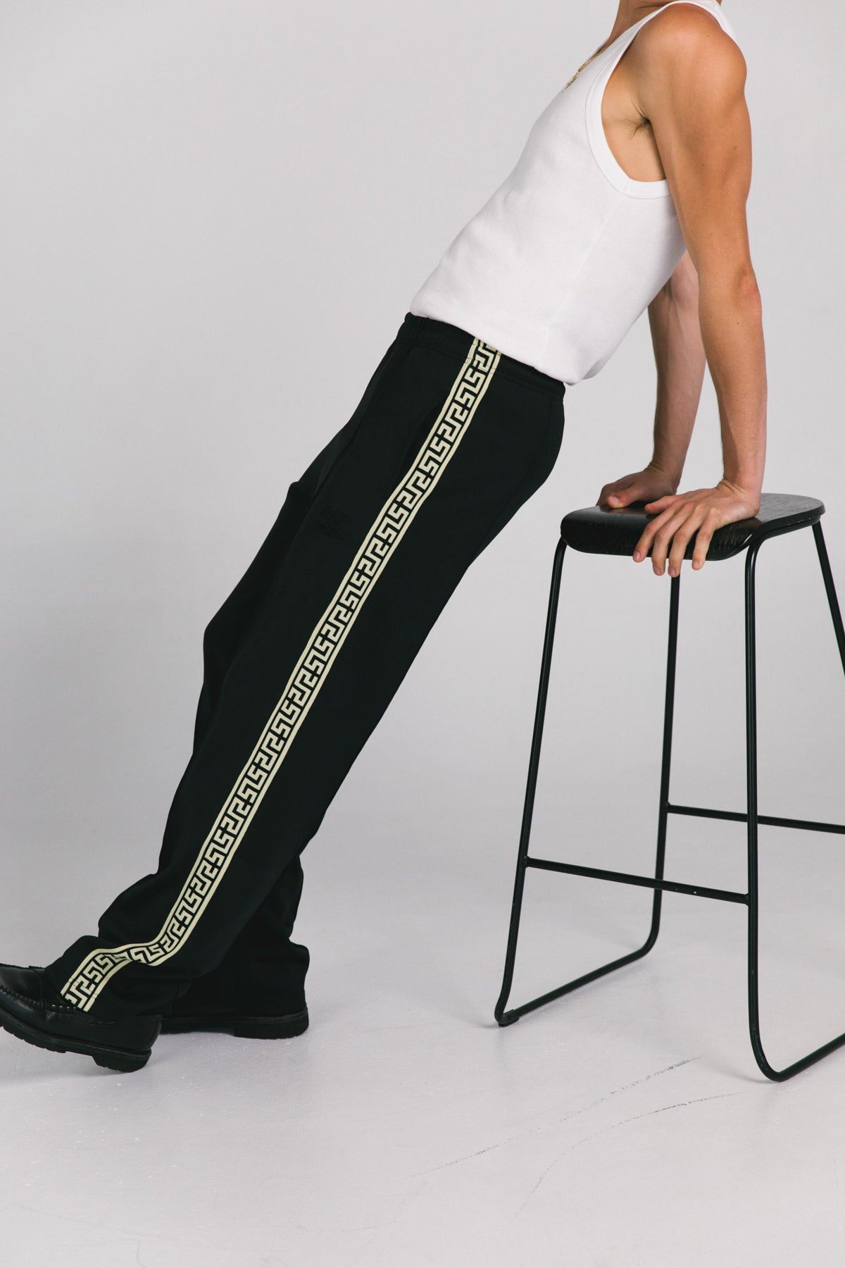 Black "Geo" Track Pants