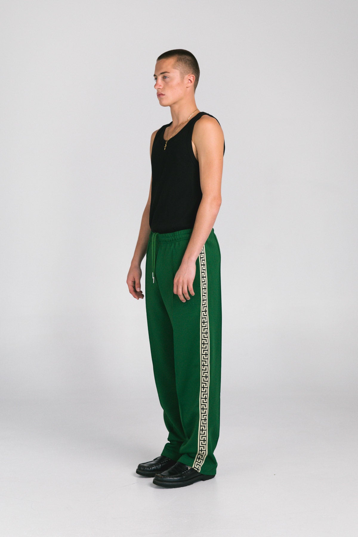 Green "Geo" Track Pants