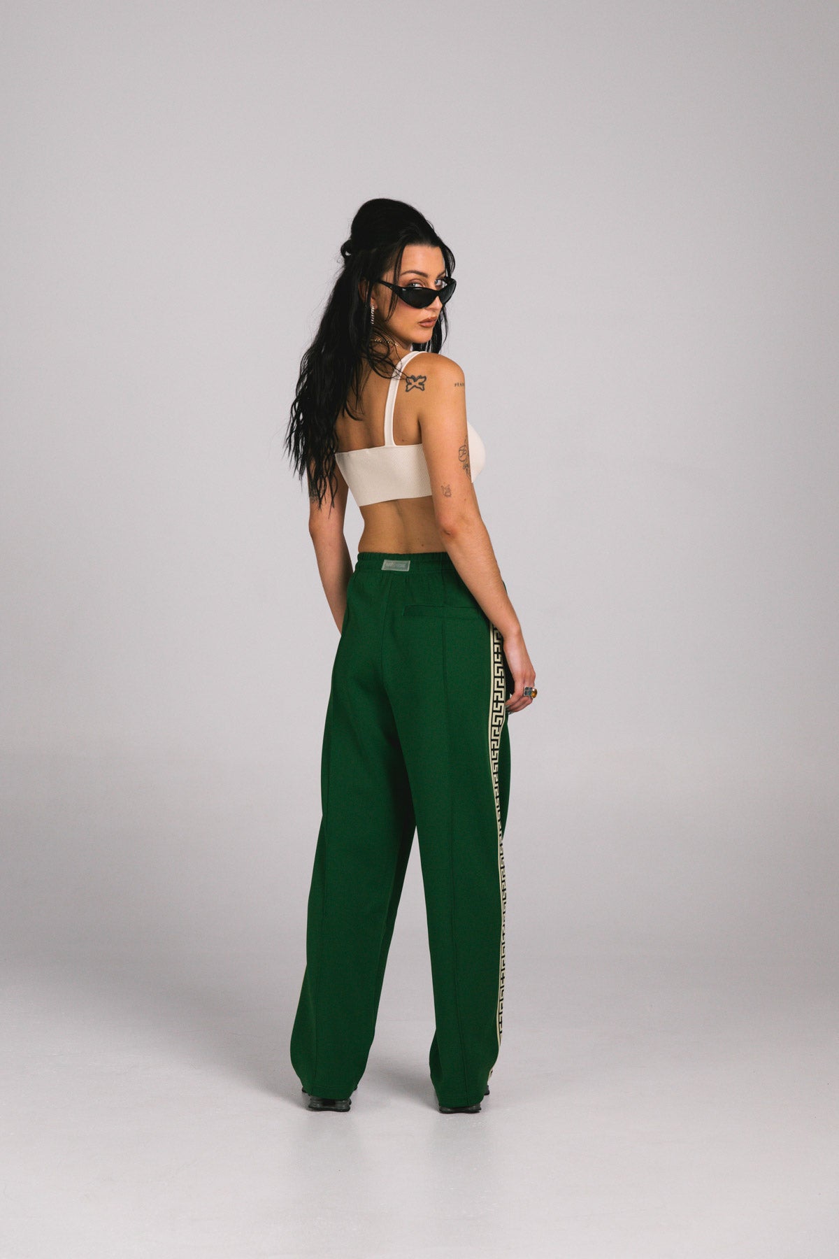 Green "Geo" Track Pants