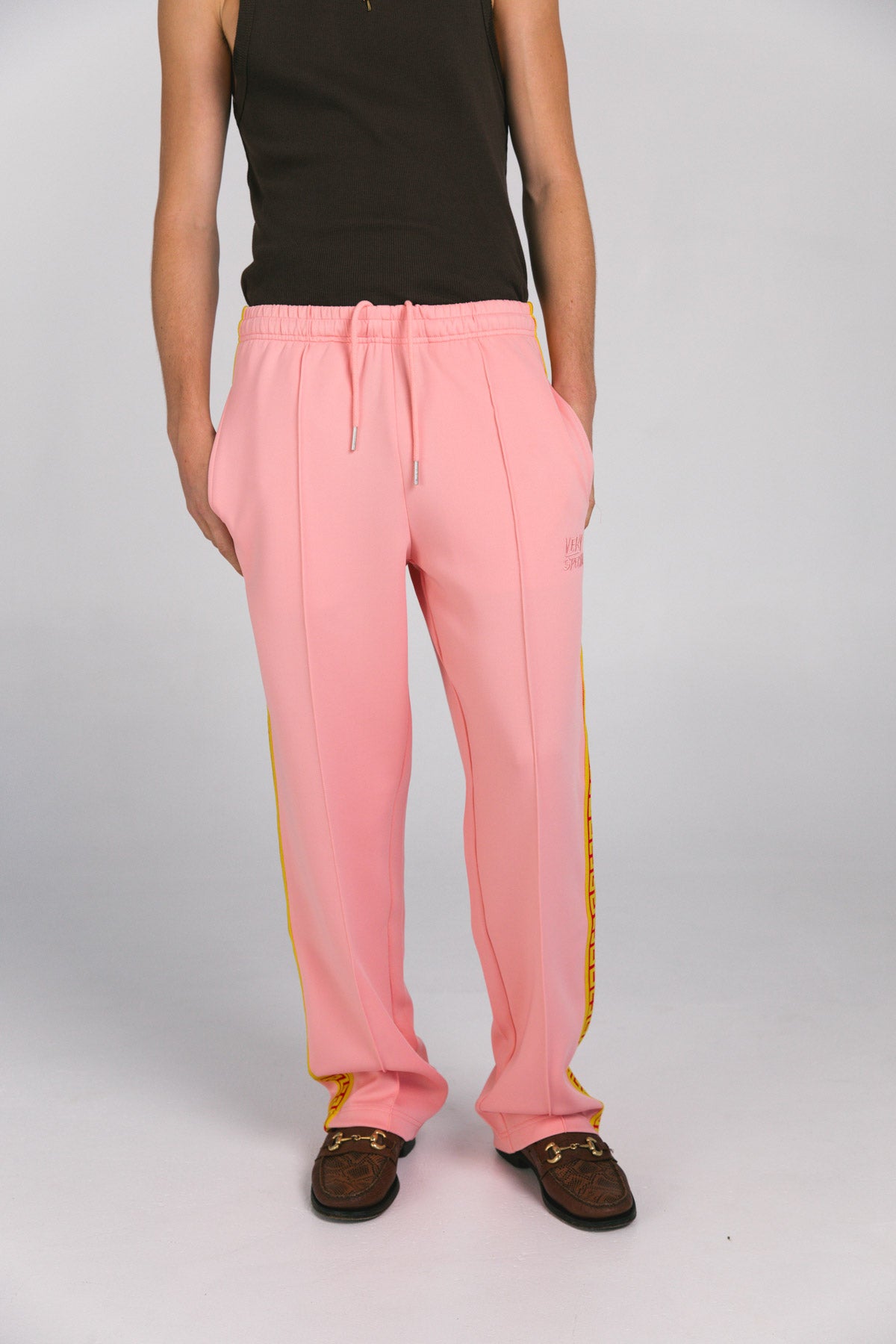 Pink "Geo" Track Pants