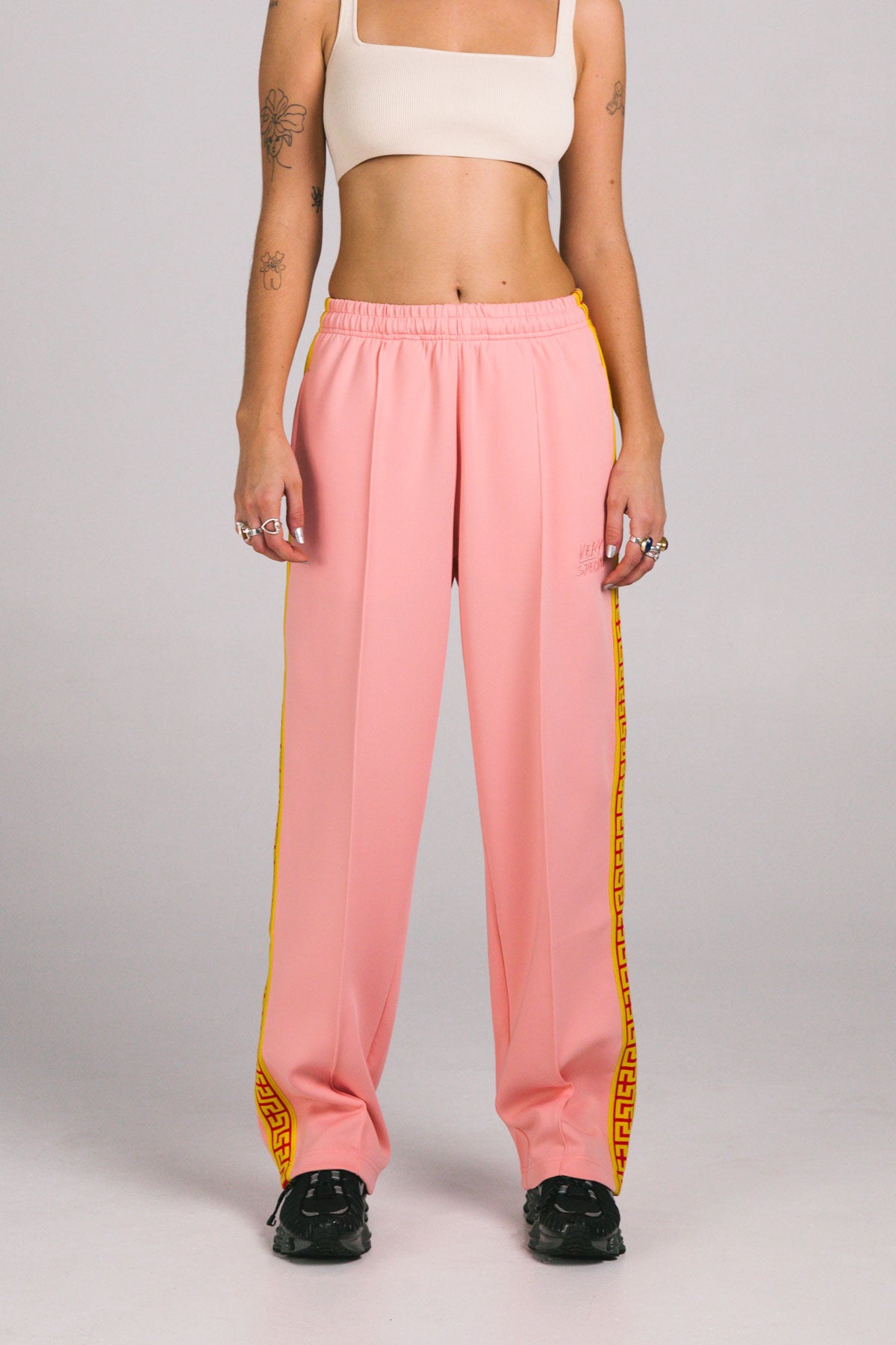 Pink "Geo" Track Pants