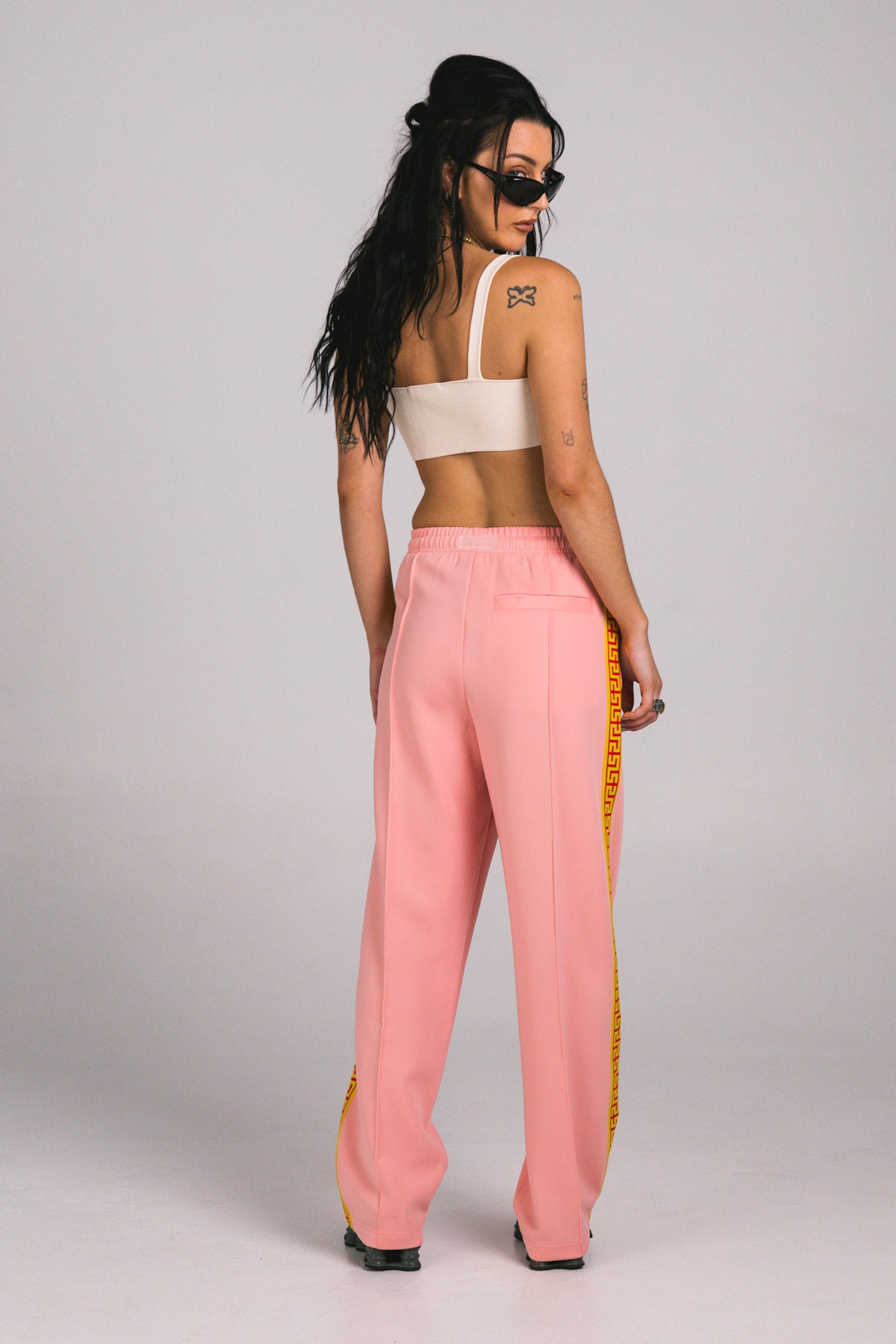 Pink "Geo" Track Pants