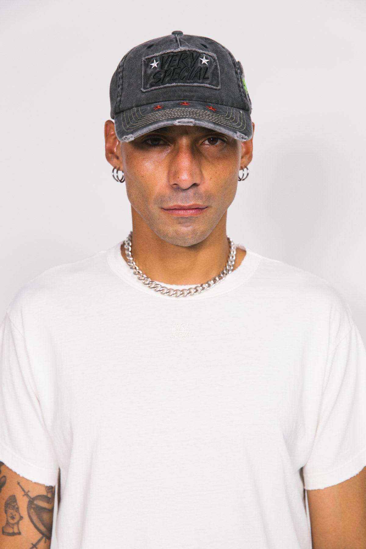 Charcoal  Mr Happy Herb Distressed Dad Cap
