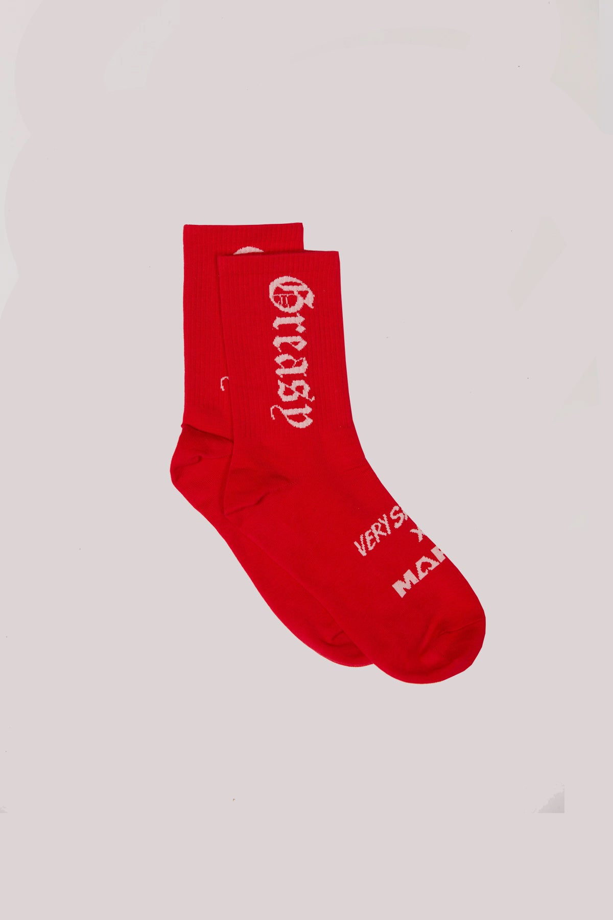 Red Greasy Logo Socks