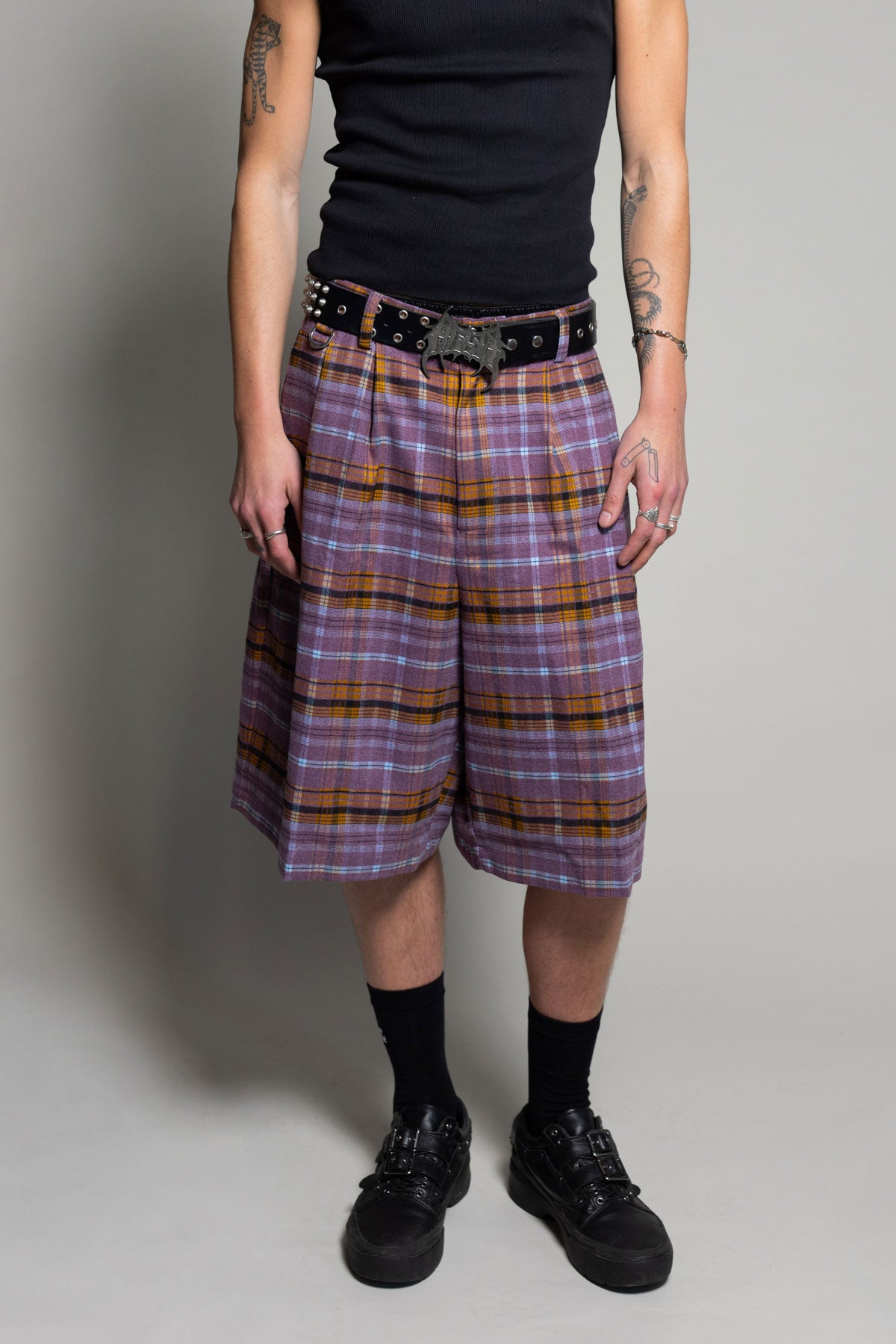 Plum Plaid Shay Shorts