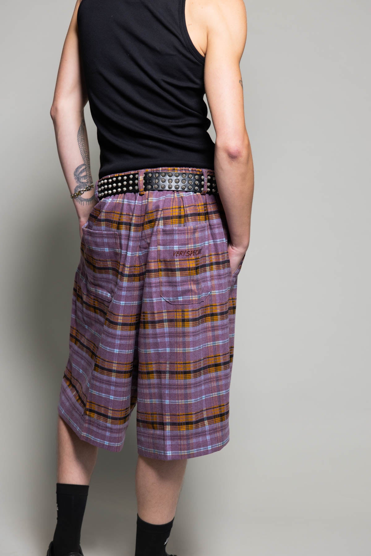 Plum Plaid Shay Shorts