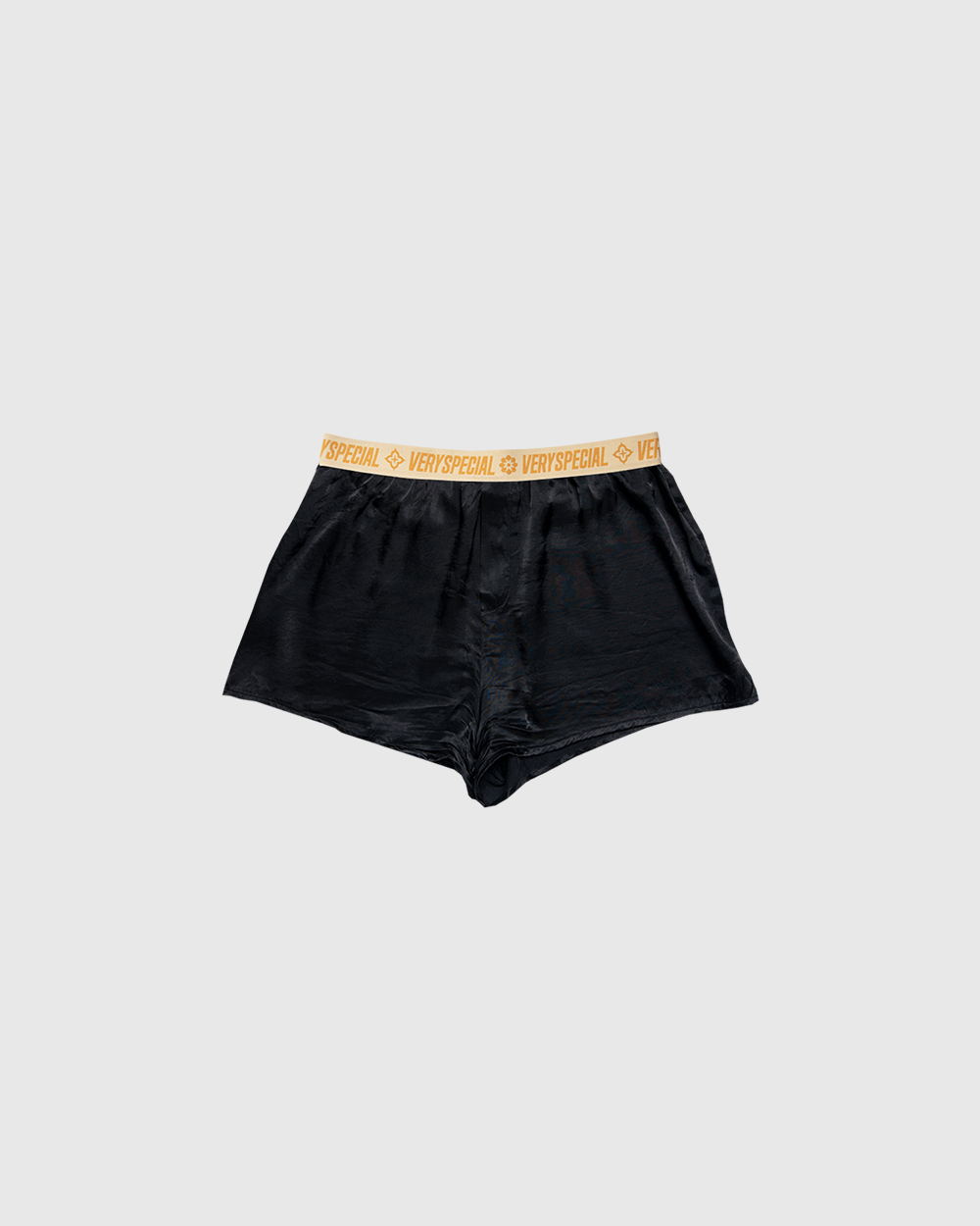 Black Satin Boxer Shorts