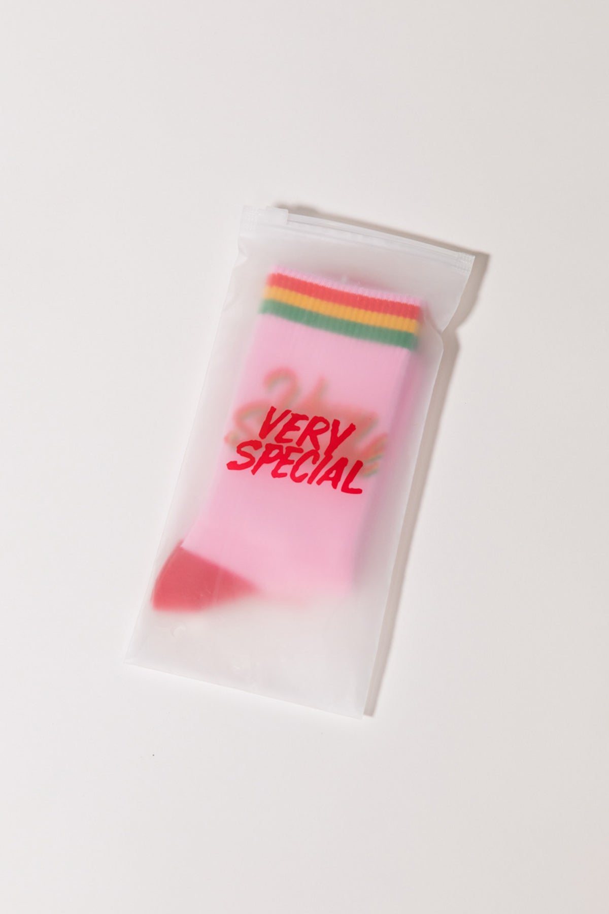 Pink Script and Stripes Sock